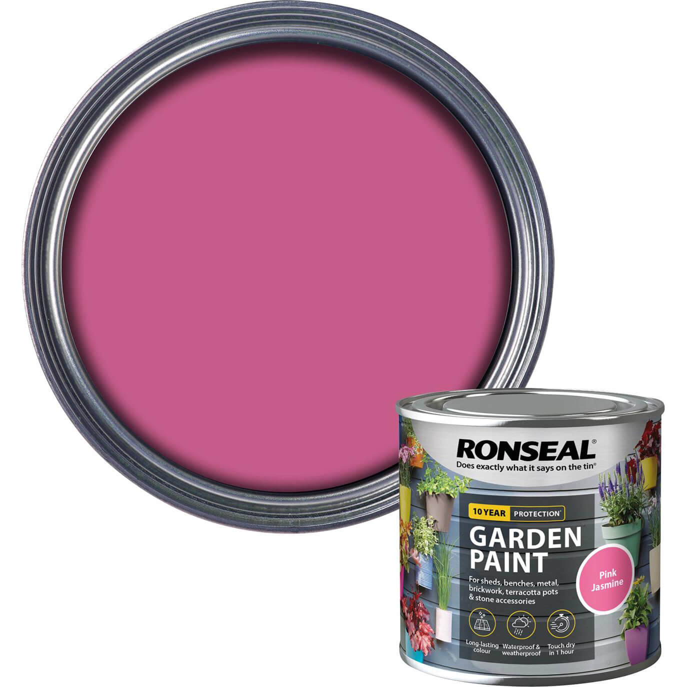 Photo of Ronseal General Purpose Garden Paint Pink Jasmine 250ml