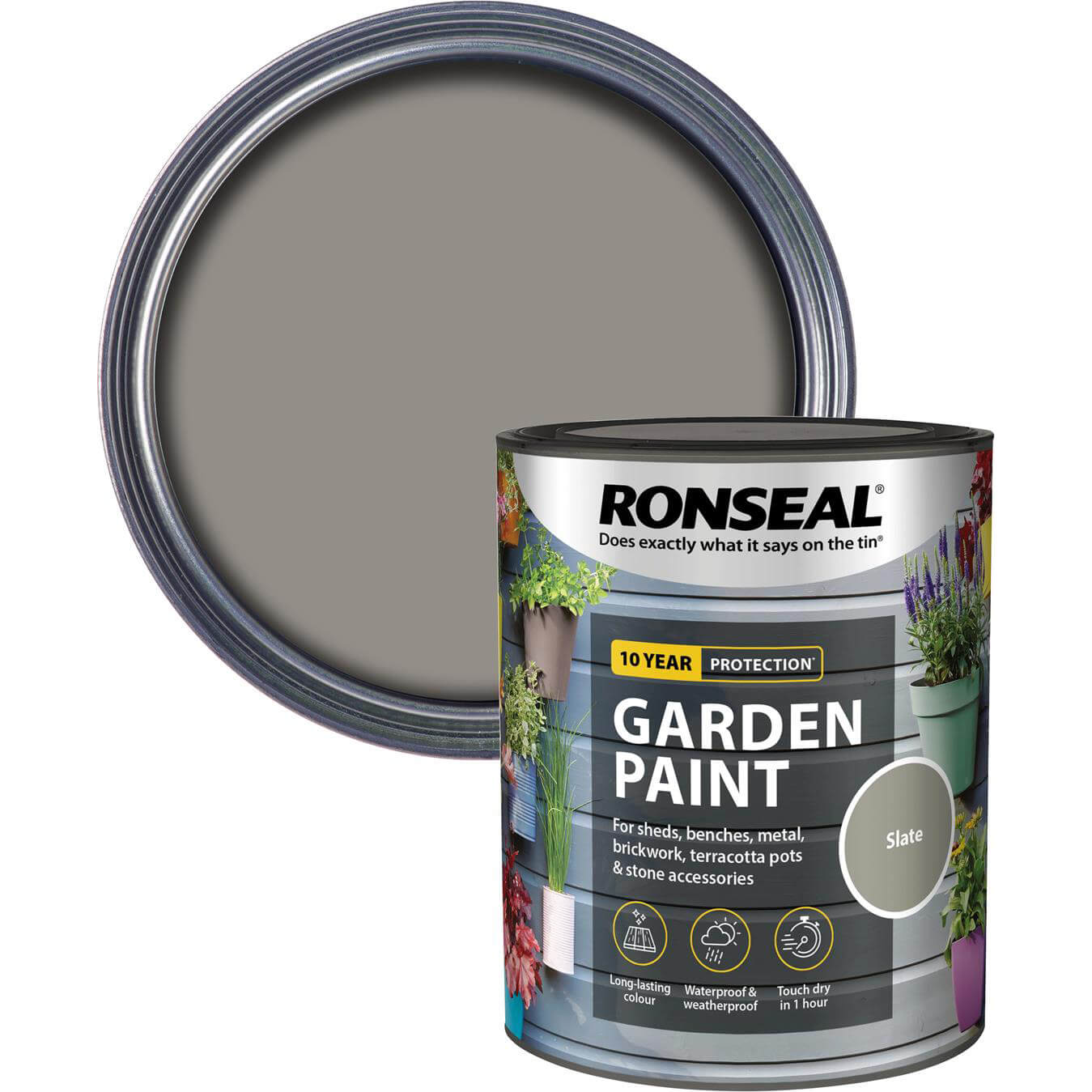 Photo of Ronseal General Purpose Garden Paint Slate 750ml