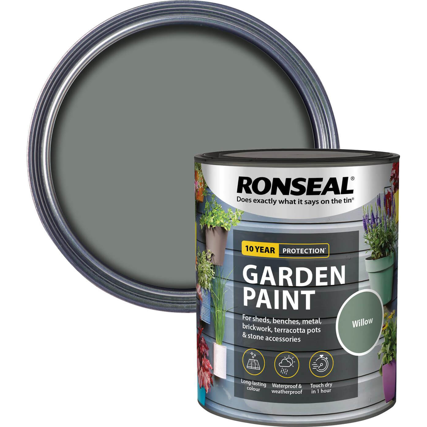 Photo of Ronseal General Purpose Garden Paint Willow 750ml