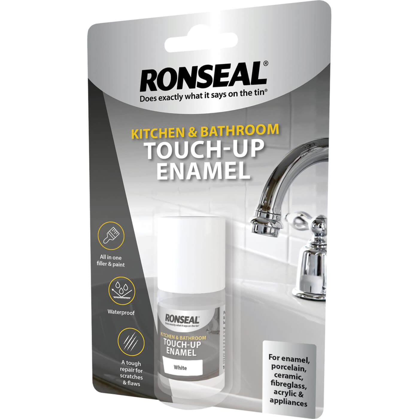 Photo of Ronseal Kitchen And Bathroom Touch Up Enamel Paint 10ml