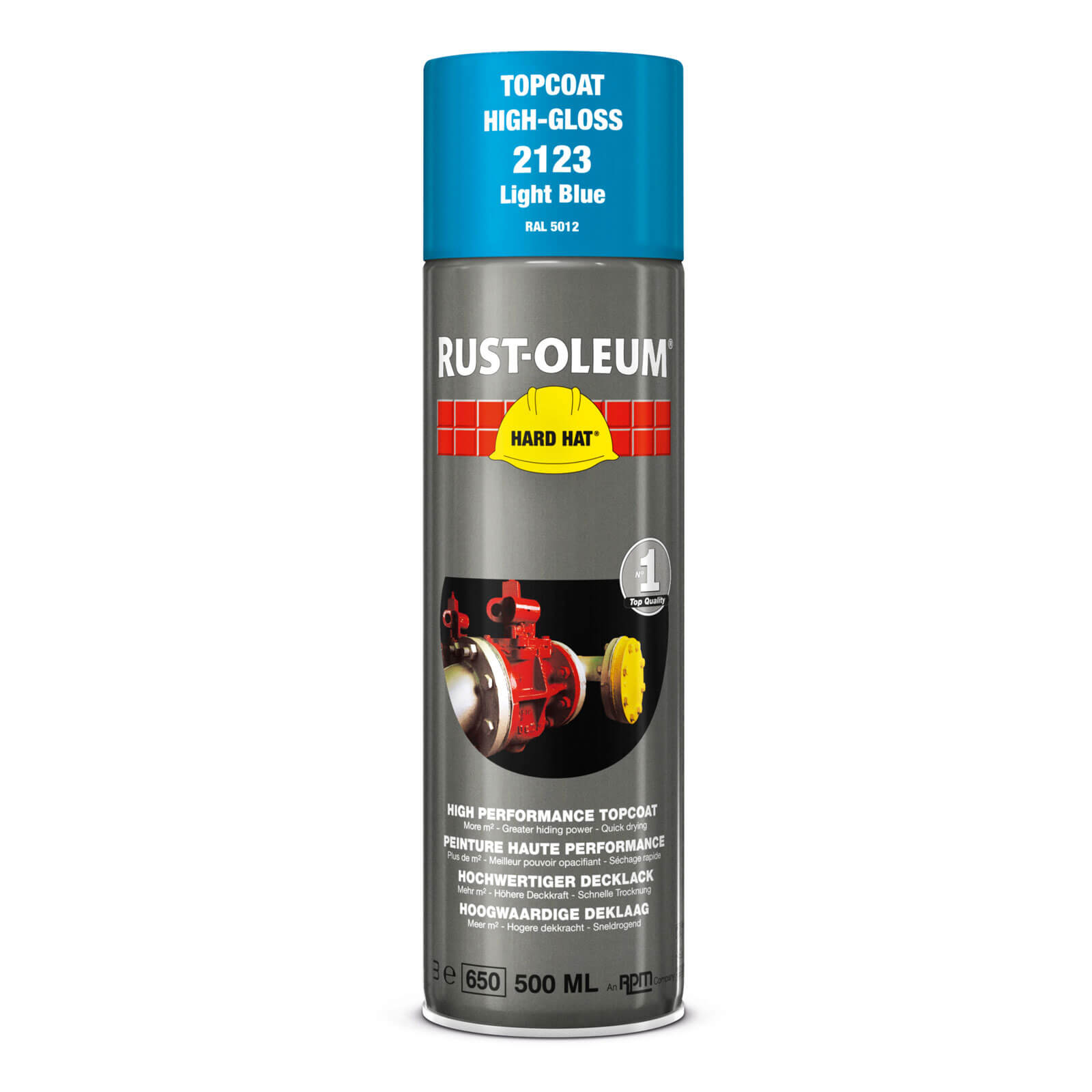 Photo of Rust Oleum Hard Hat Metal Spray Paint Light Blue 500ml