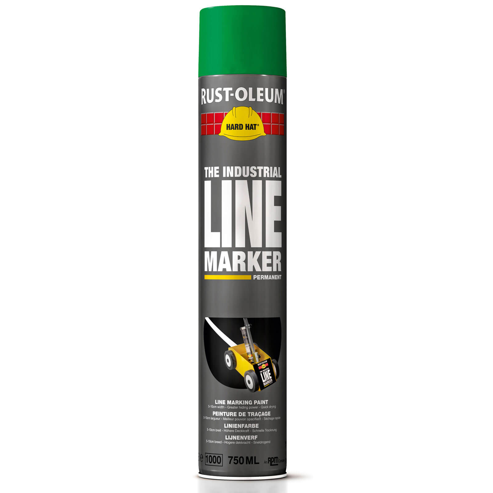 Photo of Rust Oleum Hard Hat Line Marking Spray Paint Green 750ml