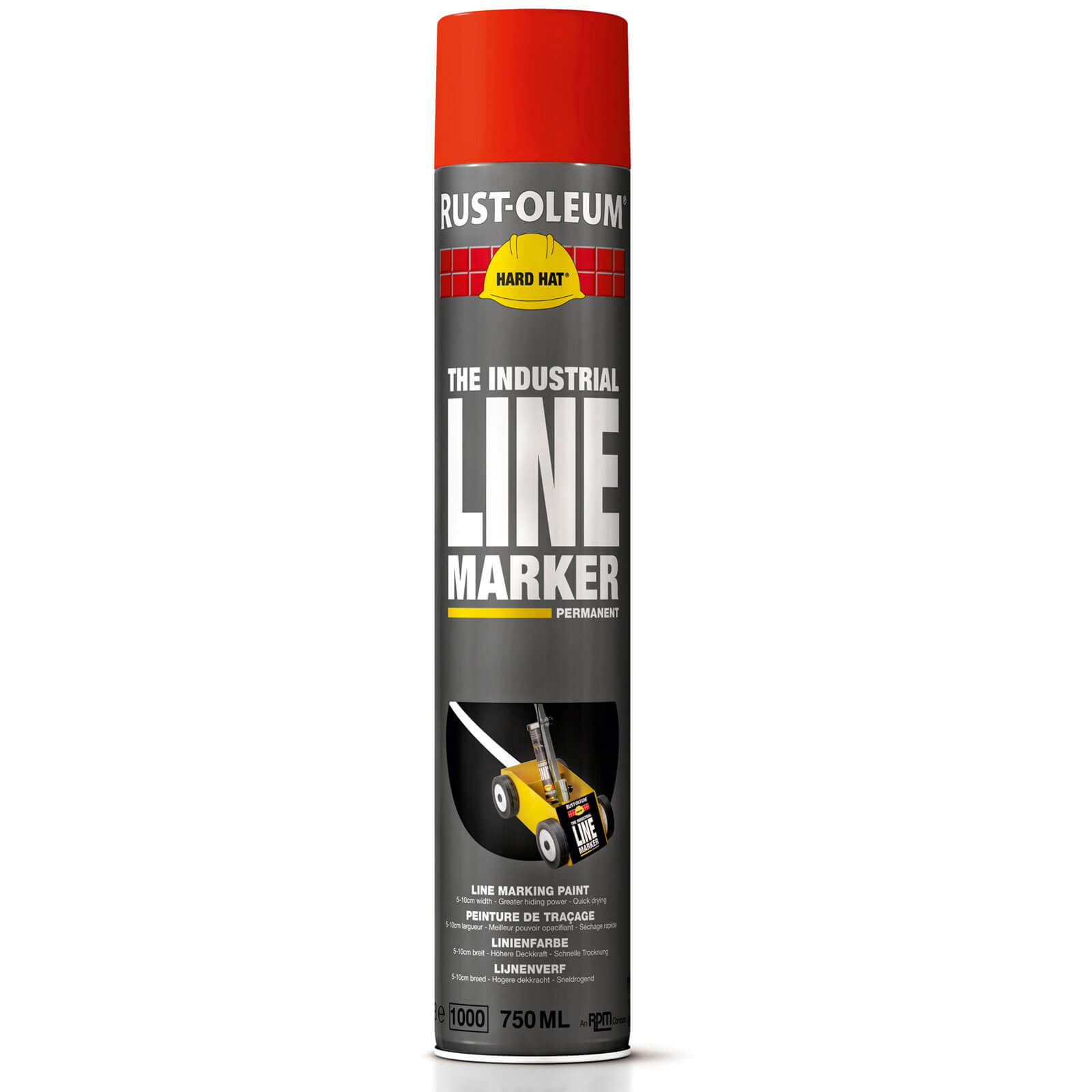 Photo of Rust Oleum Hard Hat Line Marking Spray Paint Red 750ml