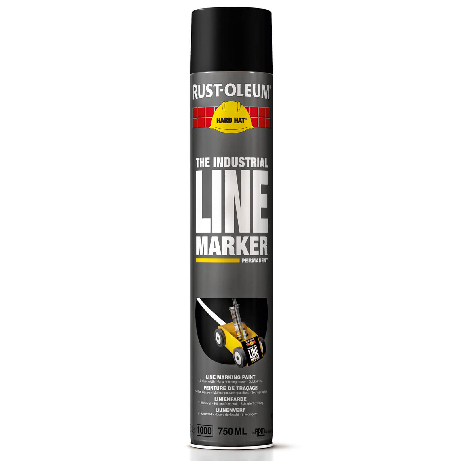 Photo of Rust Oleum Hard Hat Line Marking Spray Paint Black 750ml