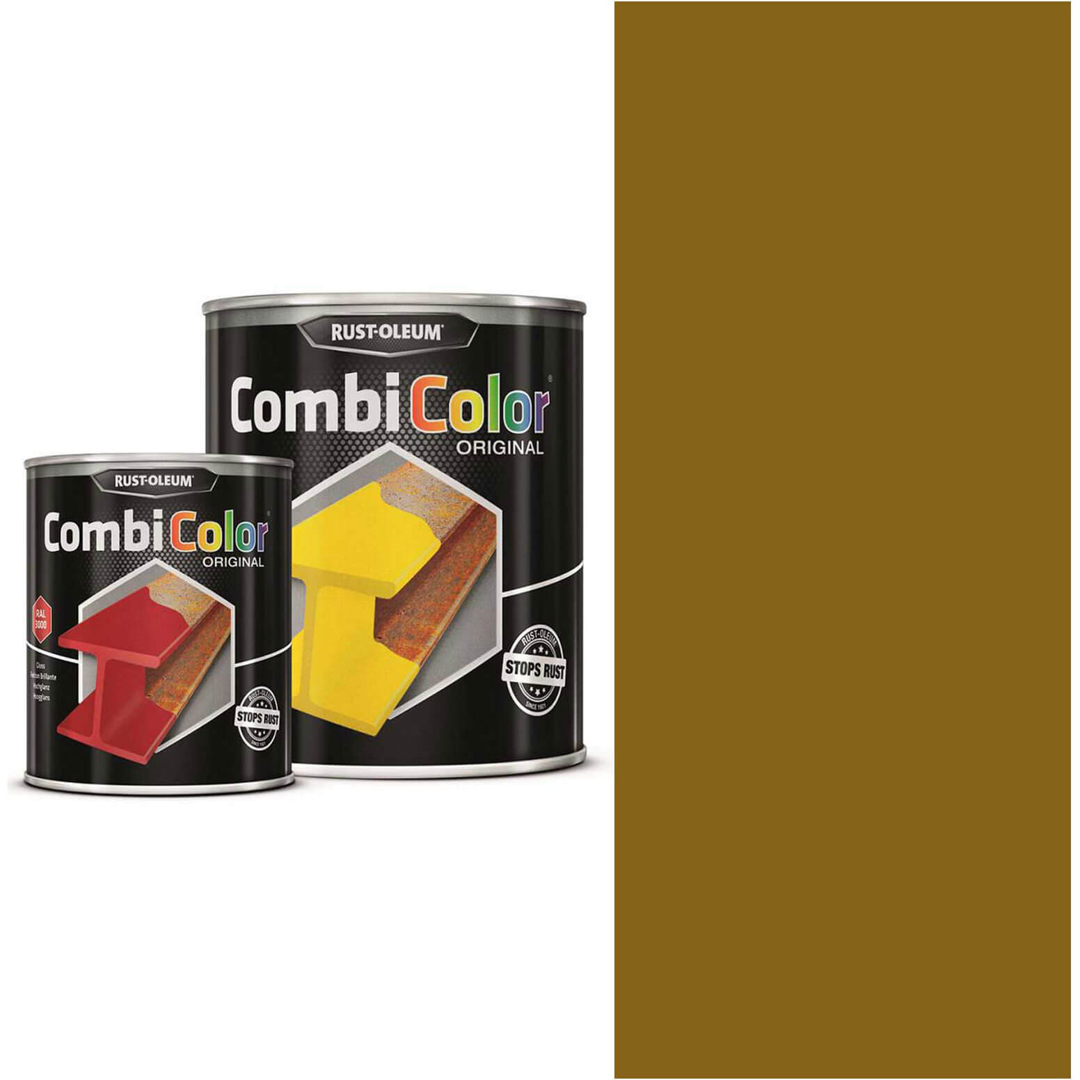 Photo of Rust Oleum Combicolor Metal Protection Paint Ochre Brown 2.5l