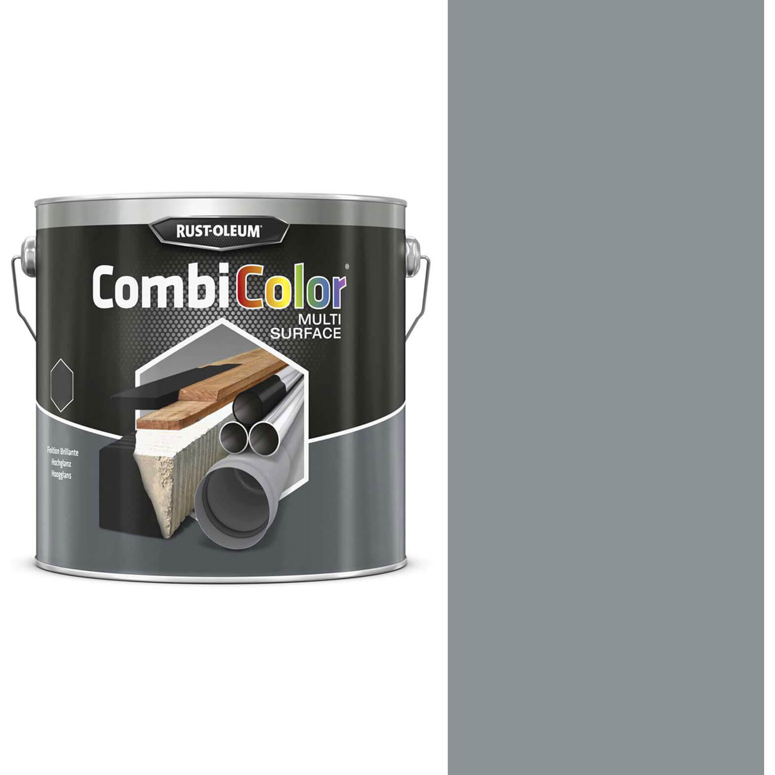 Photo of Rust Oleum Combicolor Multi Surface Paint Steel Grey 2.5l