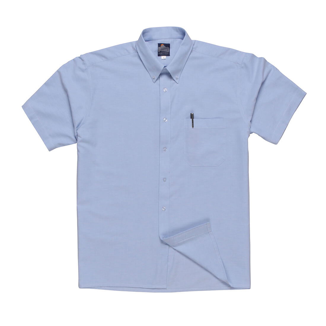 Photo of Portwest S108 Oxford Short Sleeve Shirt Blue Size 14.5