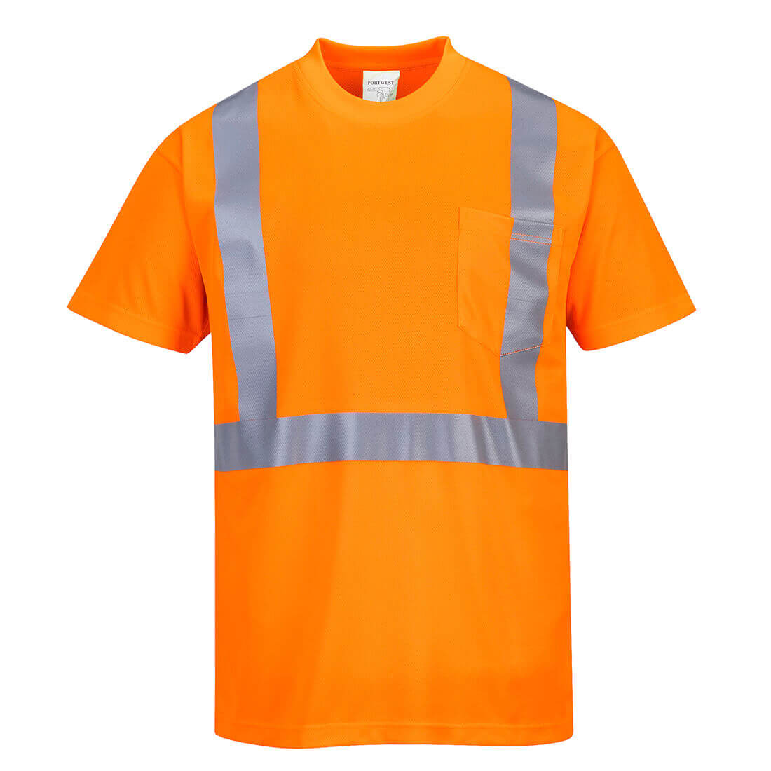 Photo of Portwest Class 2 Hi Vis Pocket T Shirt Orange 2xl