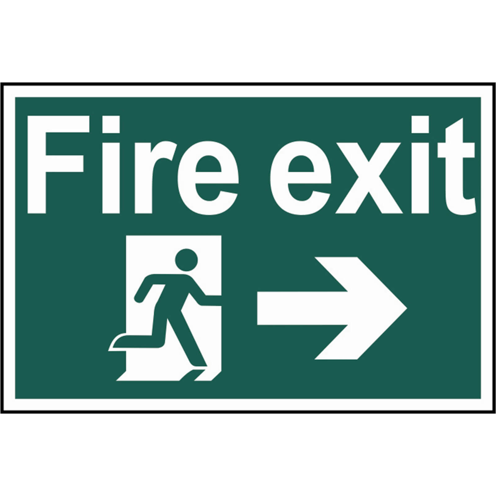 Photo of Scan Fire Exit Running Man Arrow Right Sign 300mm 200mm Standard