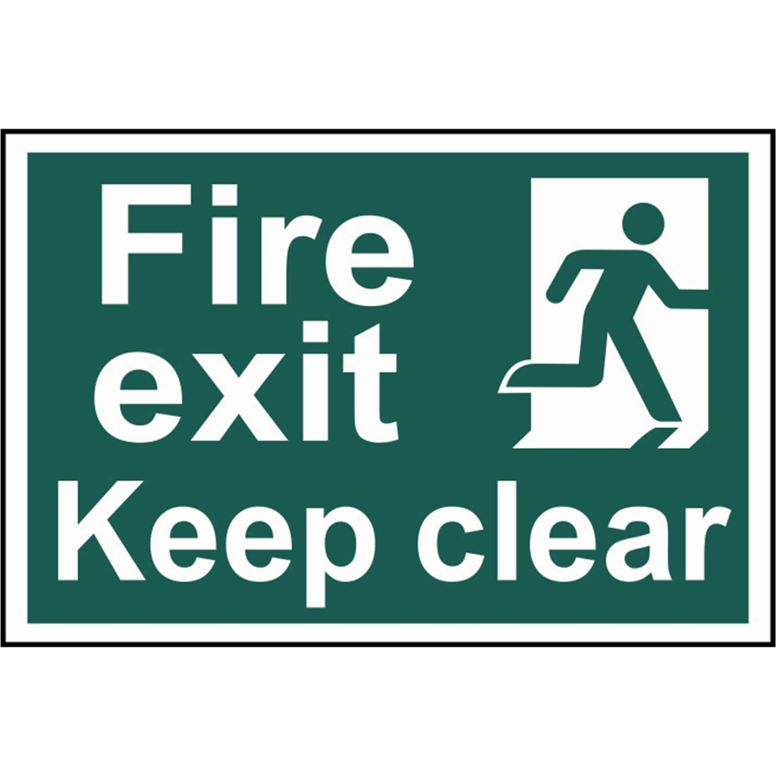 Photo of Scan Fire Exit Keep Clear Sign 300mm 200mm Standard