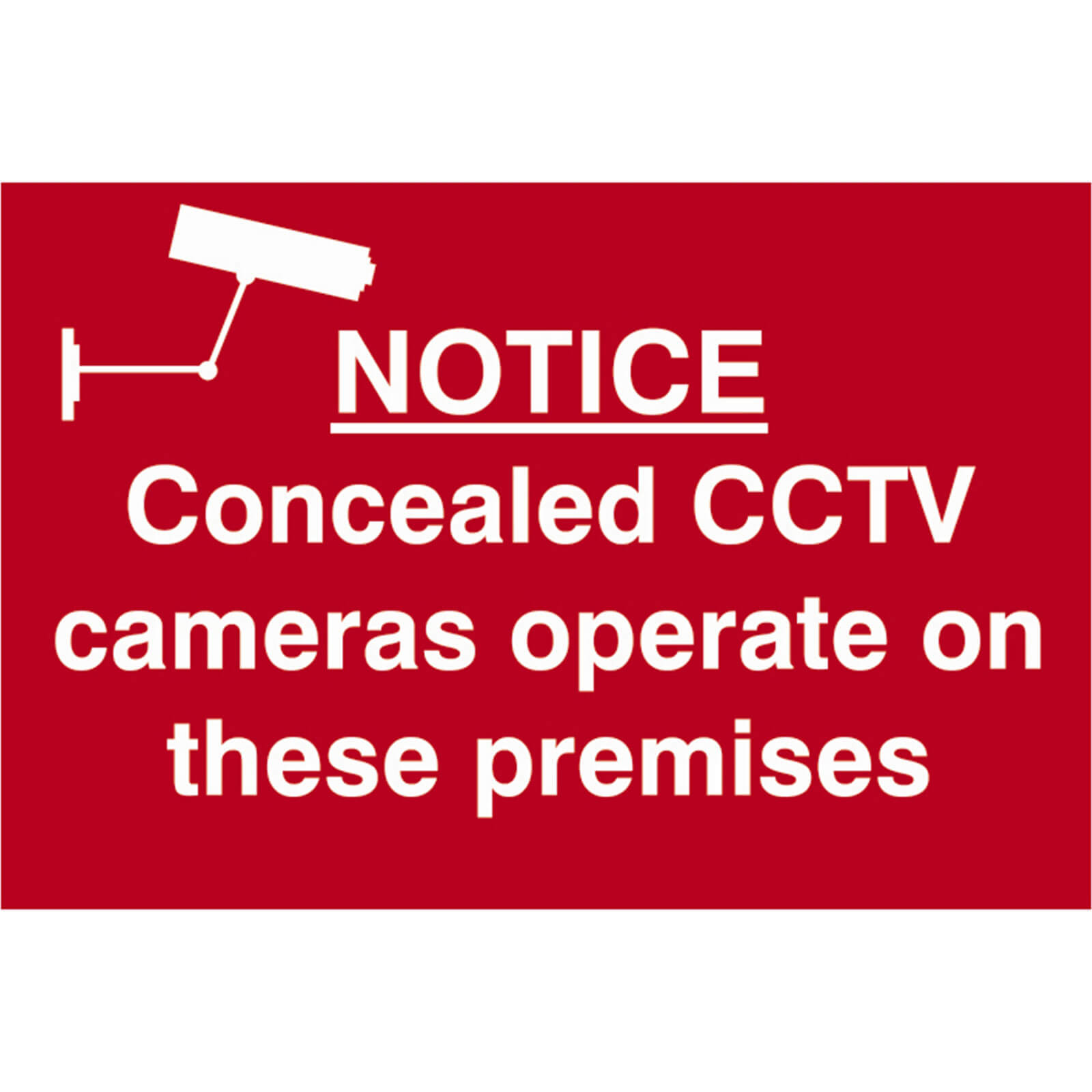 Photo of Scan Notice Concealed Cctv Cameras Operate On These Premises Sign 300mm 200mm Standard