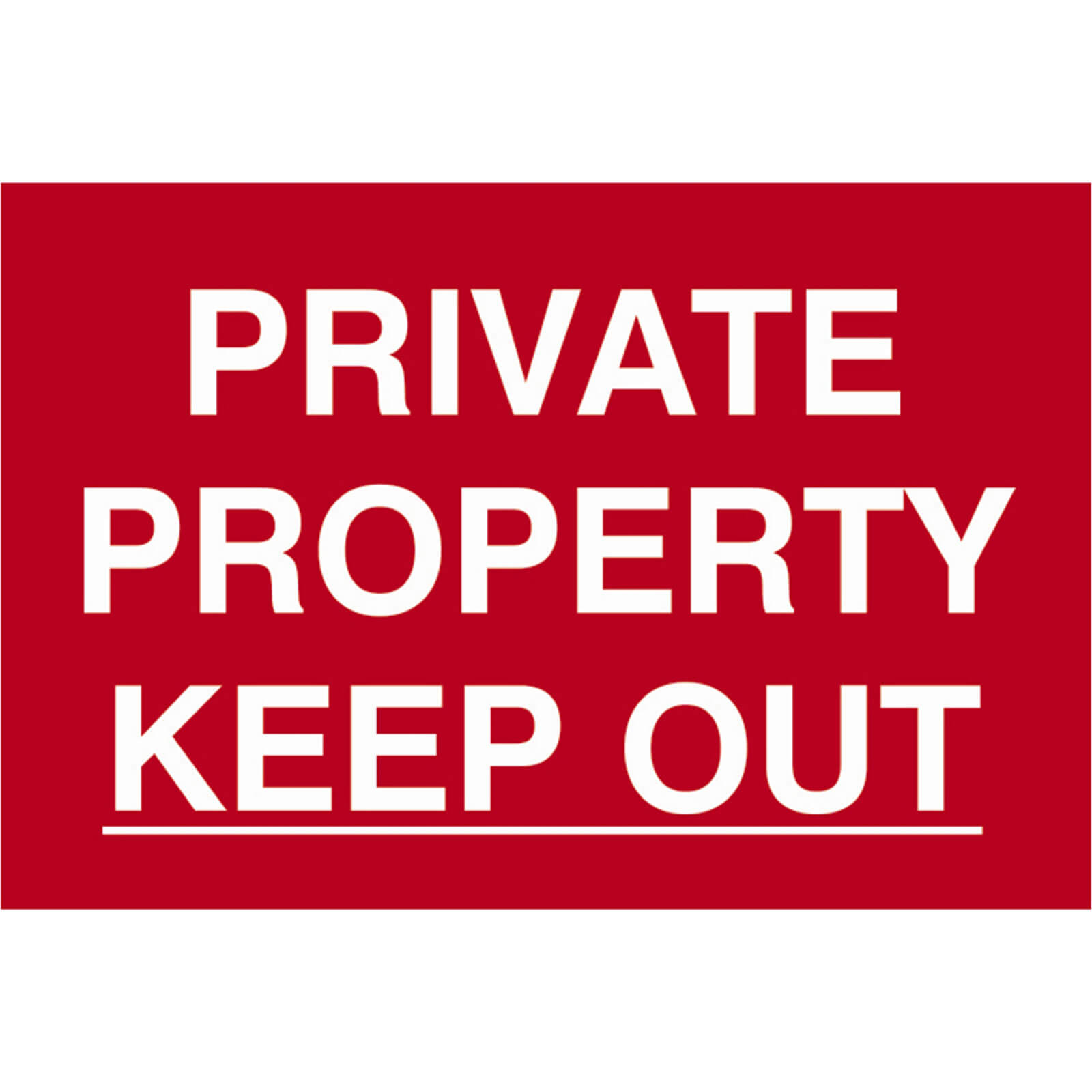 Photo of Scan Private Property Keep Out Sign 300mm 200mm Standard