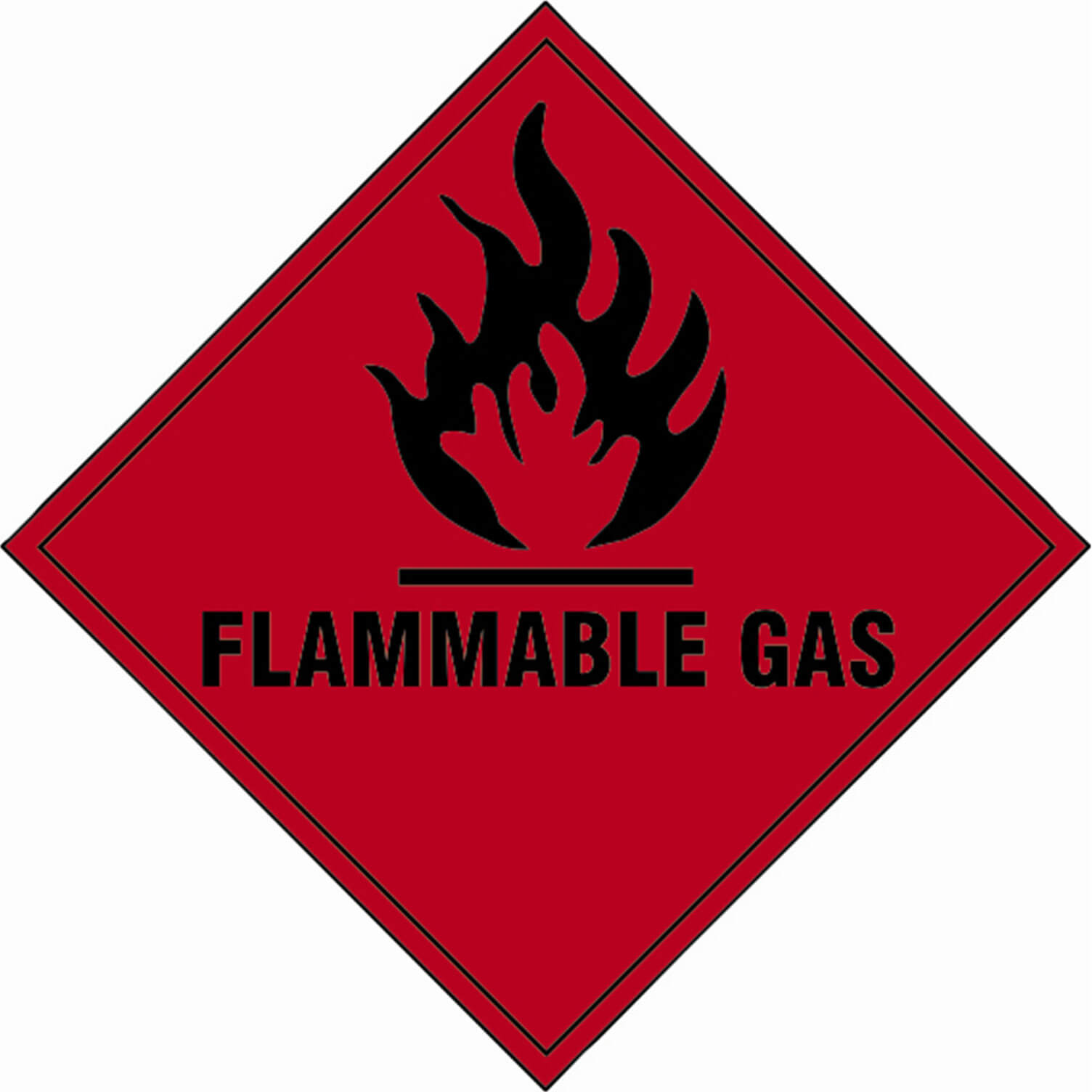 Photo of Scan Flammable Gas Sign 100mm 100mm Standard