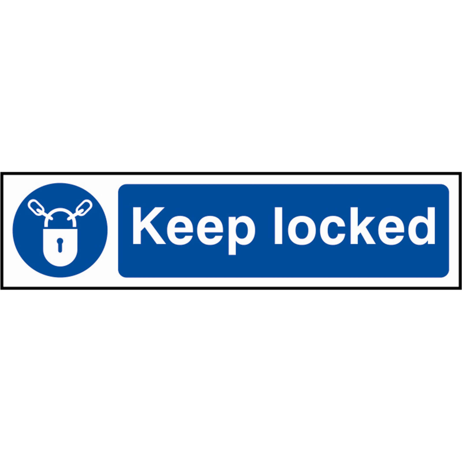 Photo of Scan Keep Locked Sign 200mm 50mm Standard