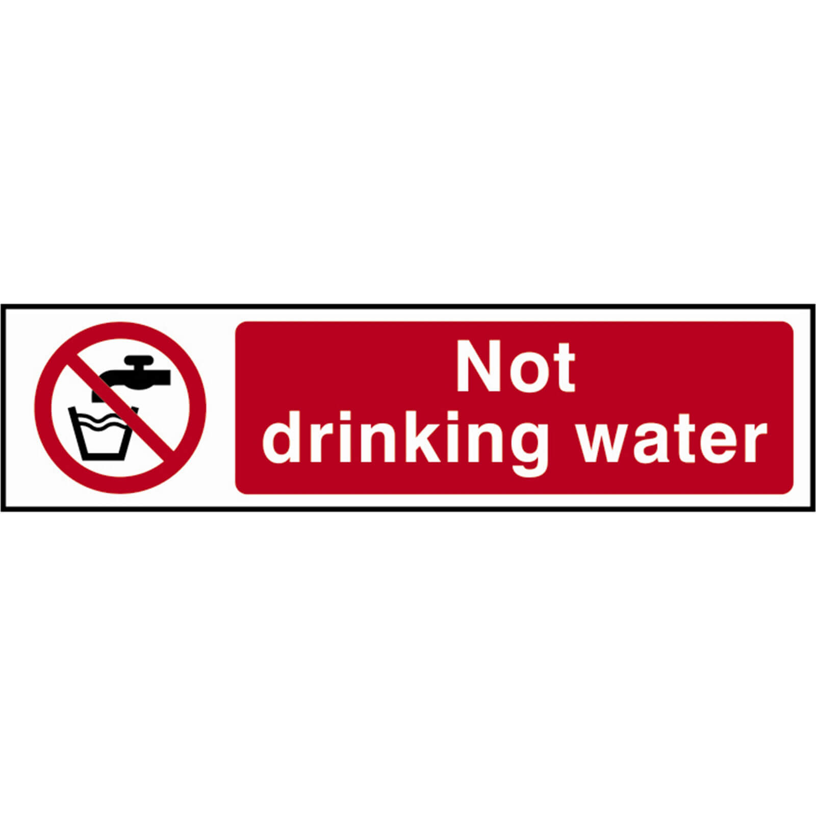Photo of Scan Not Drinking Water Sign 200mm 50mm Standard