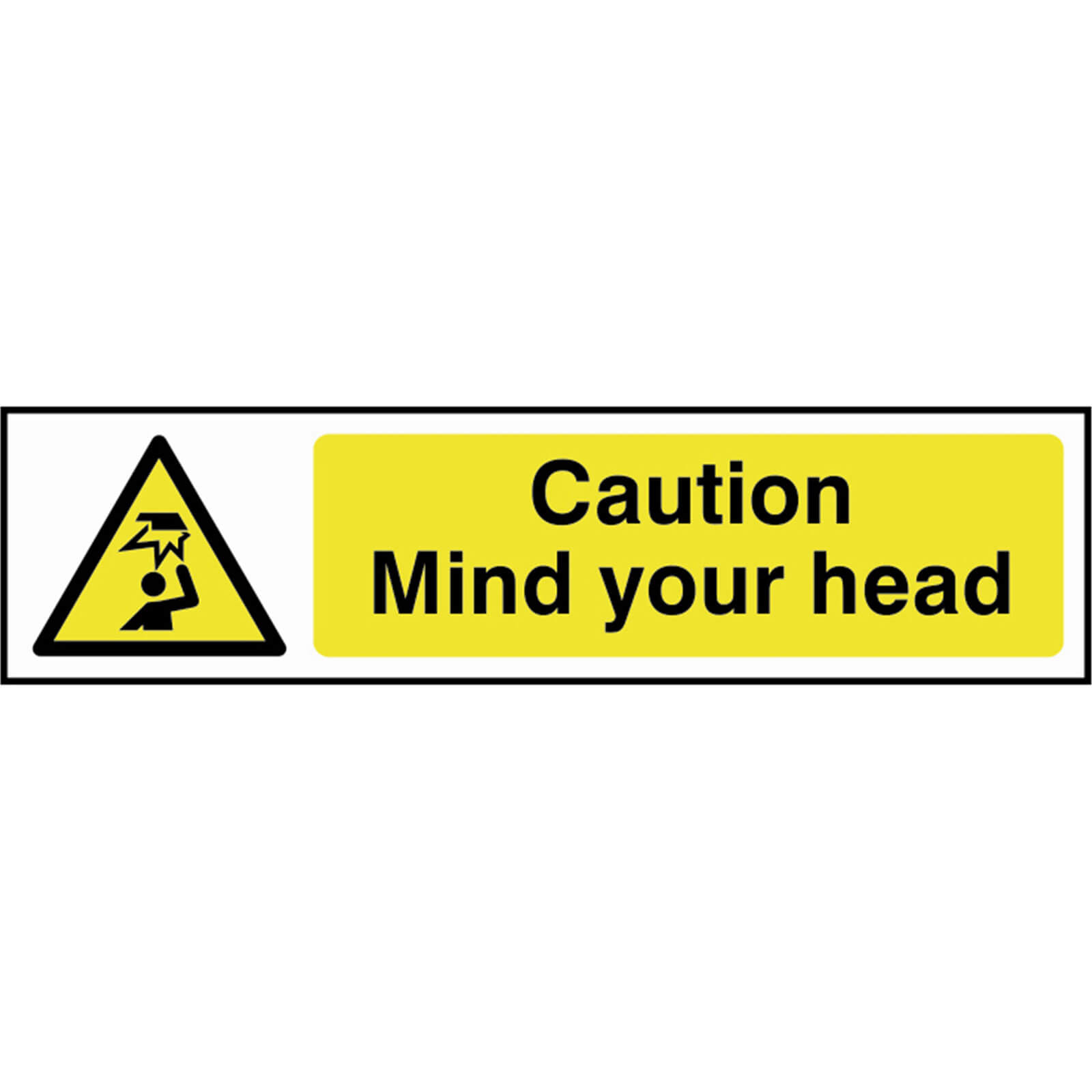 Photo of Scan Caution Mind Your Head Sign 200mm 50mm Standard