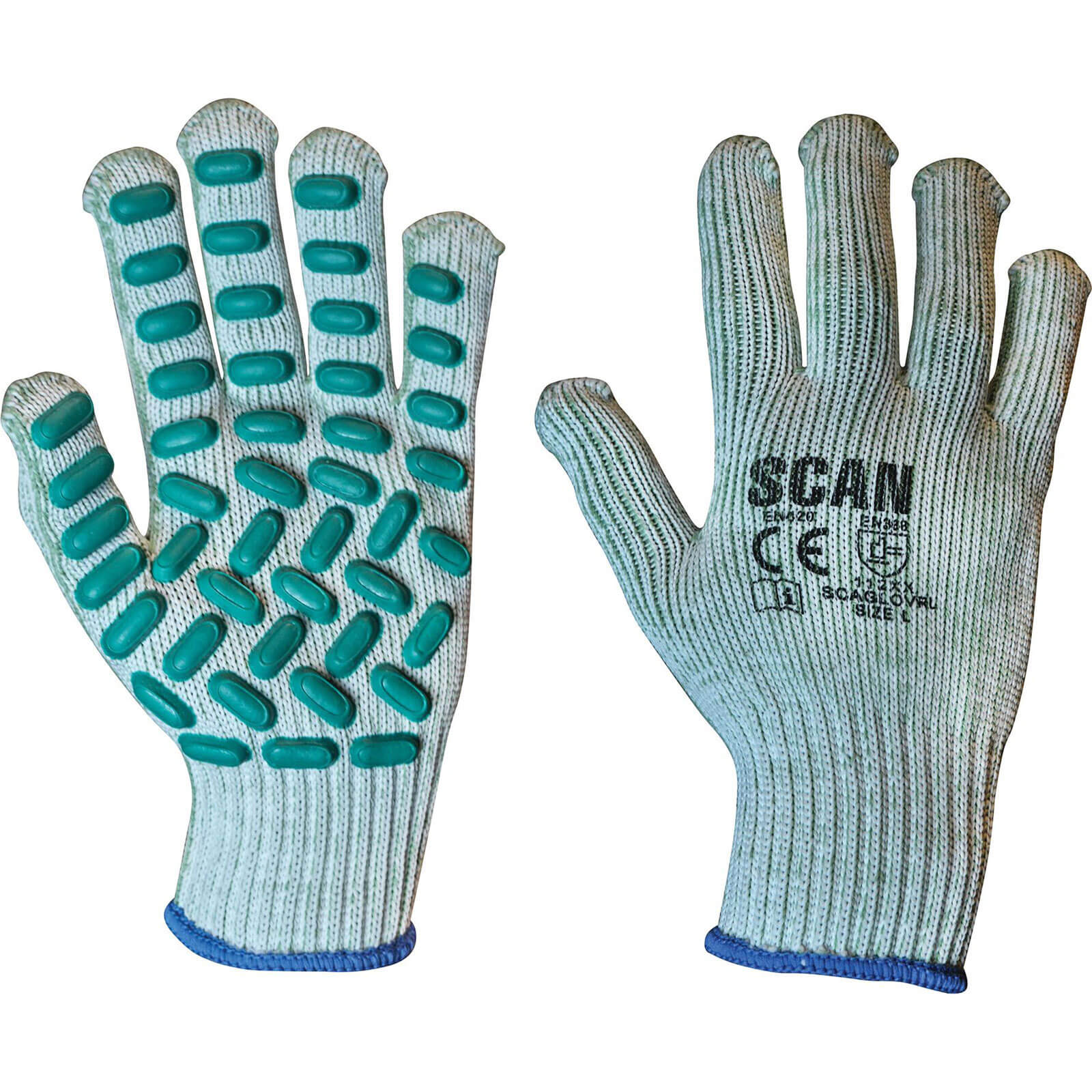 Photo of Scan Vibration Resistant Latex Foam Gloves L