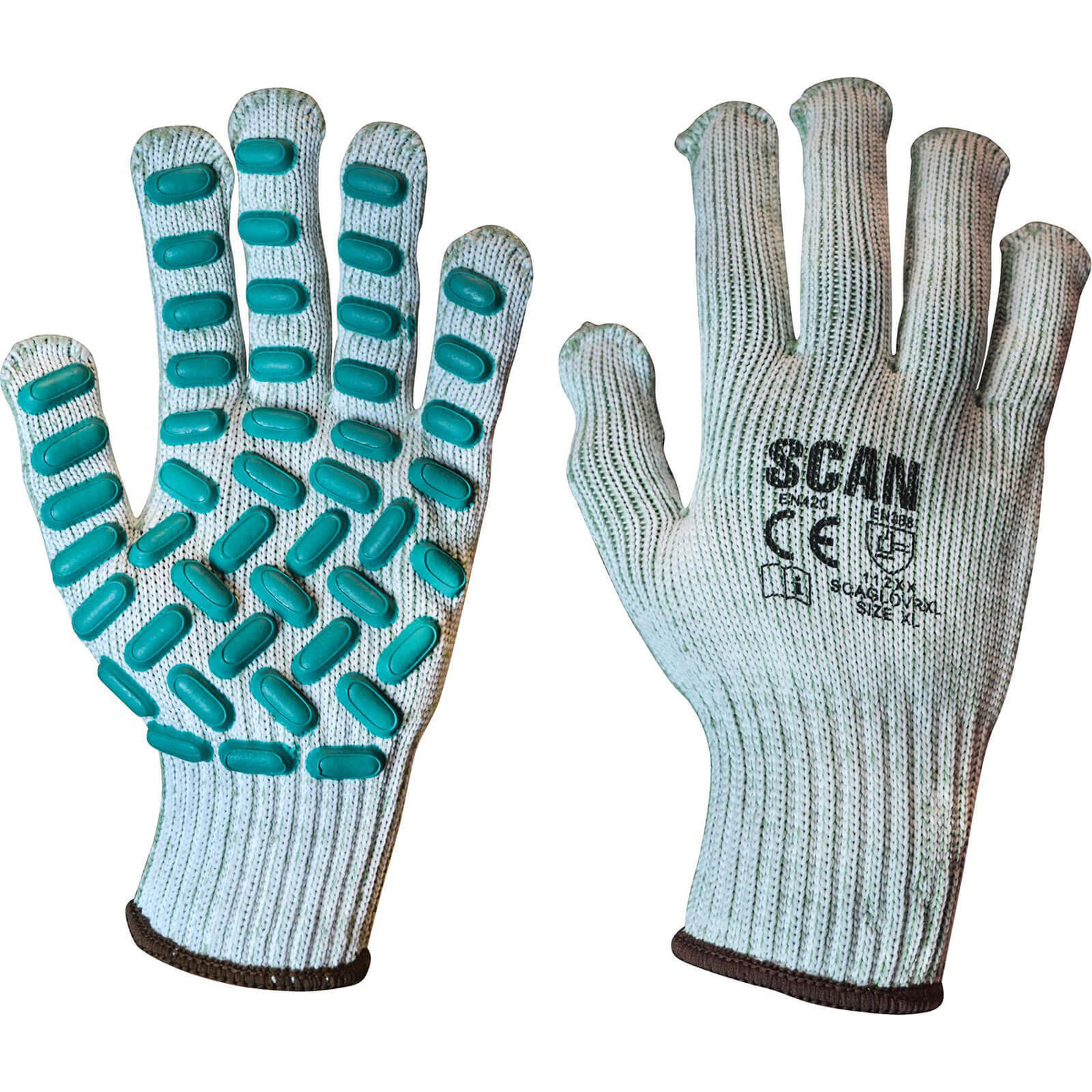 Photo of Scan Vibration Resistant Latex Foam Gloves Xl