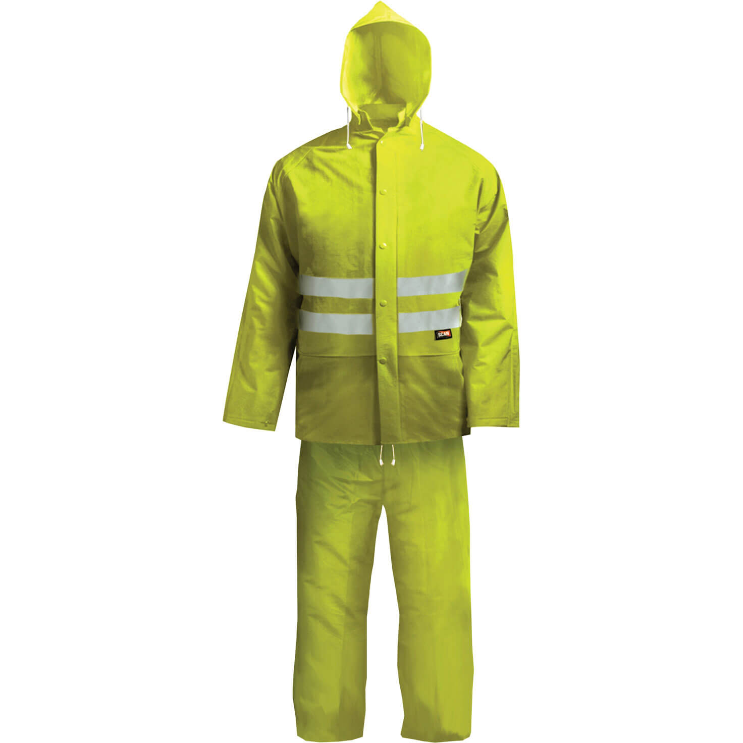 Photo of Scan Hi Vis 2 Piece Waterproof Rain Suit Yellow L