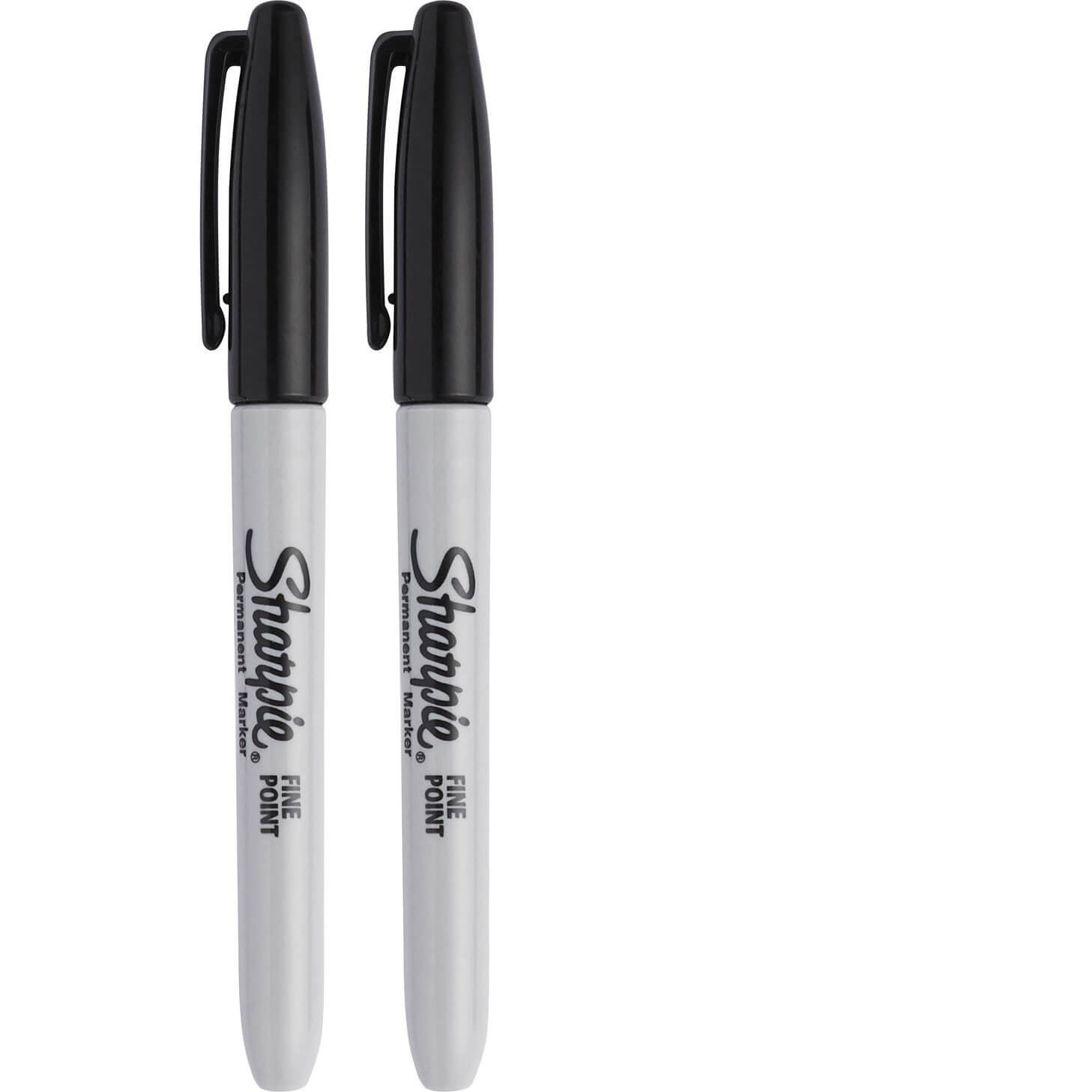 Photo of Sharpie Fine Tip Permanent Marker Pen Black Pack Of 2
