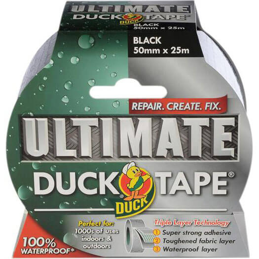 Photo of Shur Roll Ultimate Duck Tape Black 50mm 25m
