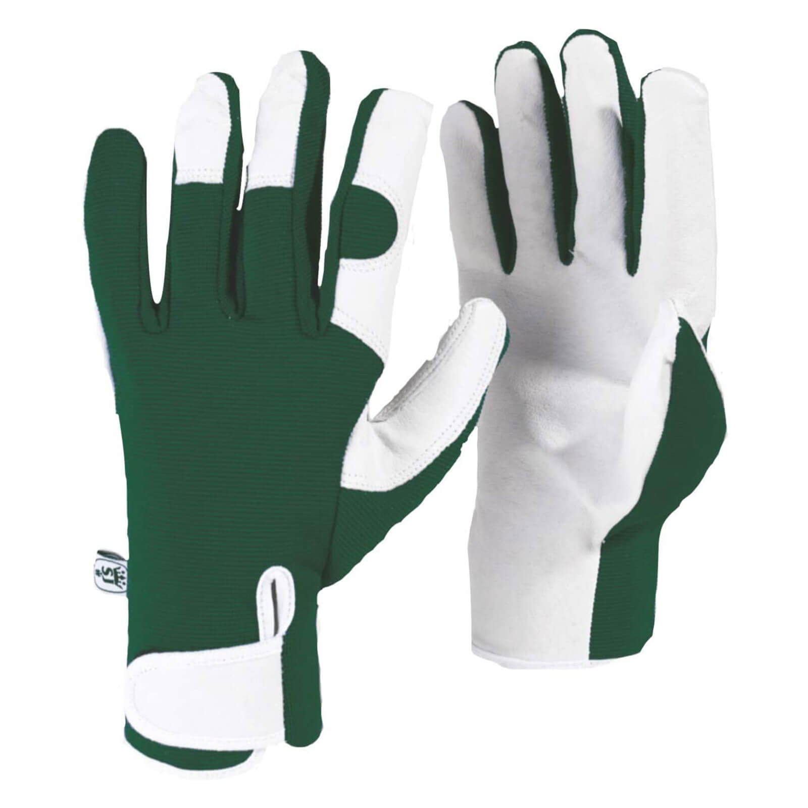 Photo of Kew Gardens Leather Palm Gardening Gloves Green S