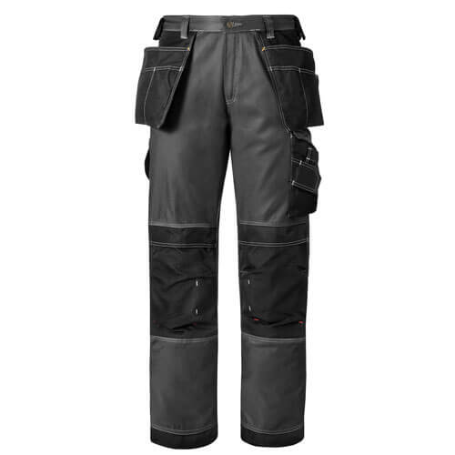 Photo of Snickers 3212 Mens Duratwill Holster Pocket Trousers Black / Grey 30