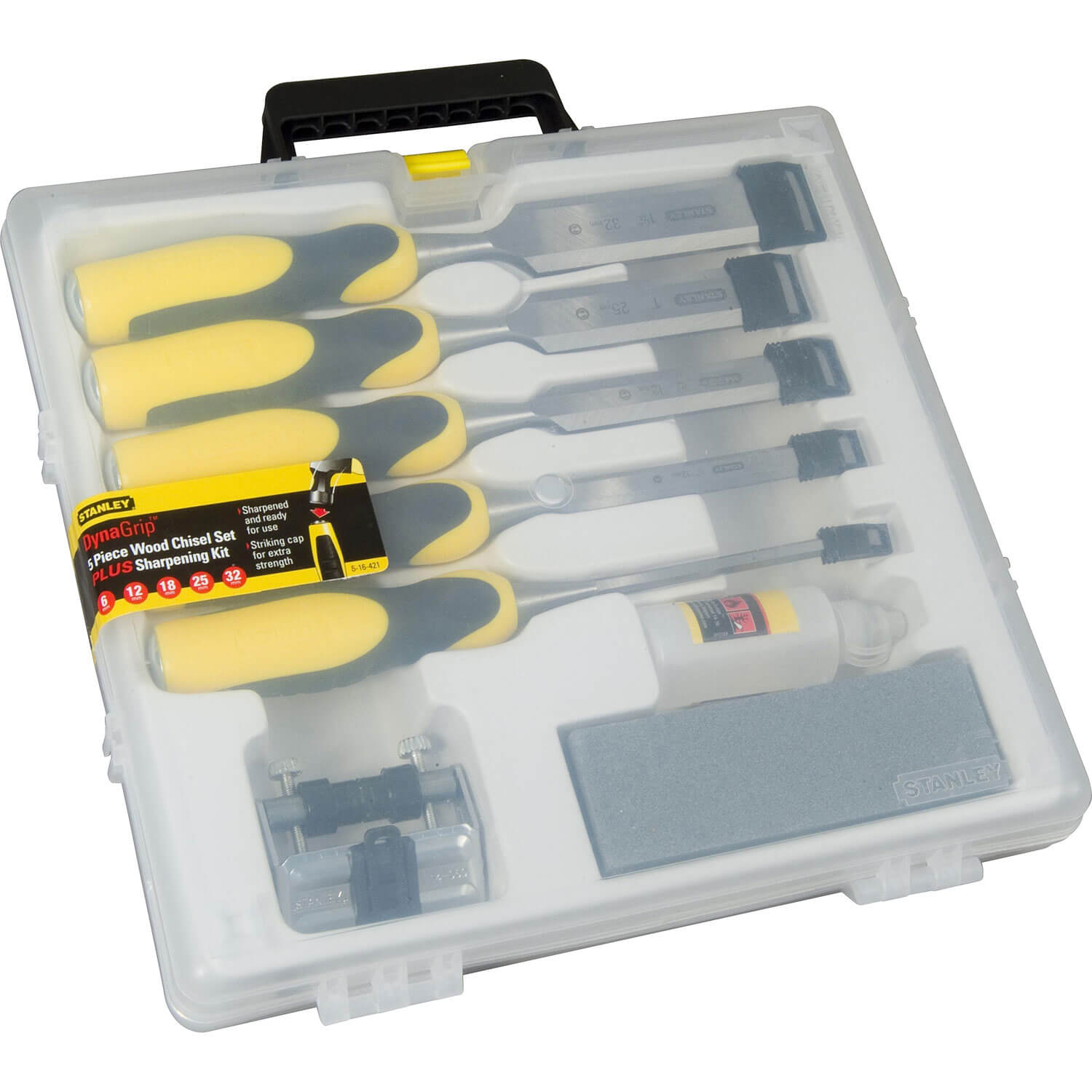 Photo of Stanley 5 Piece Dynagrip Chisel Set And Sharpening Kit