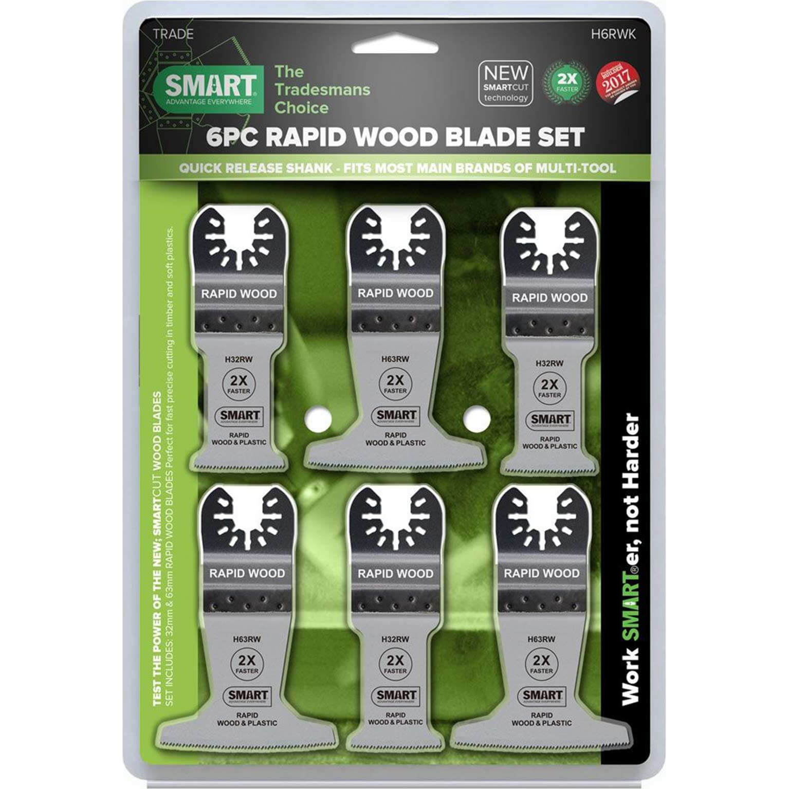 Photo of Smart 6 Piece Trade Rapid Wood Blade Oscillating Multi Tool Blade Set