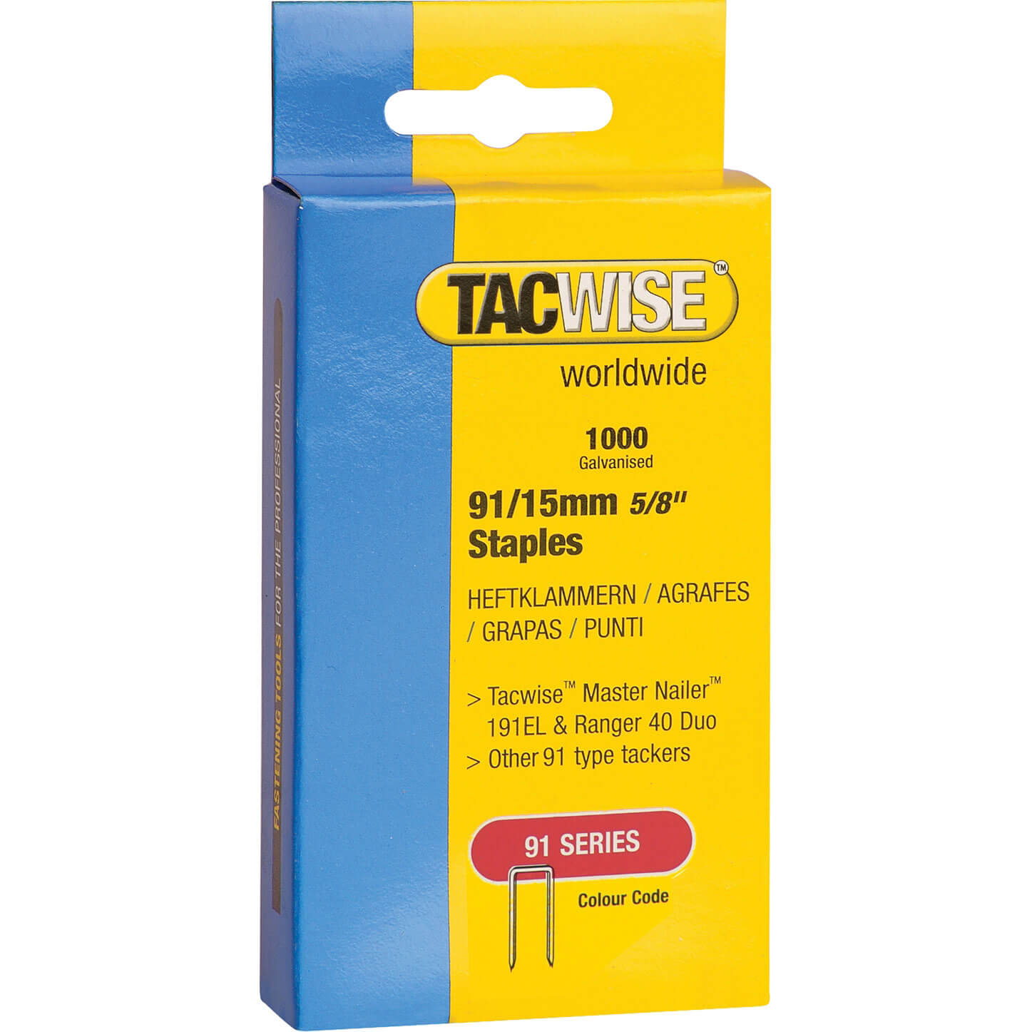 Photo of Tacwise Type 91 Narrow Staples 40mm Pack Of 1000