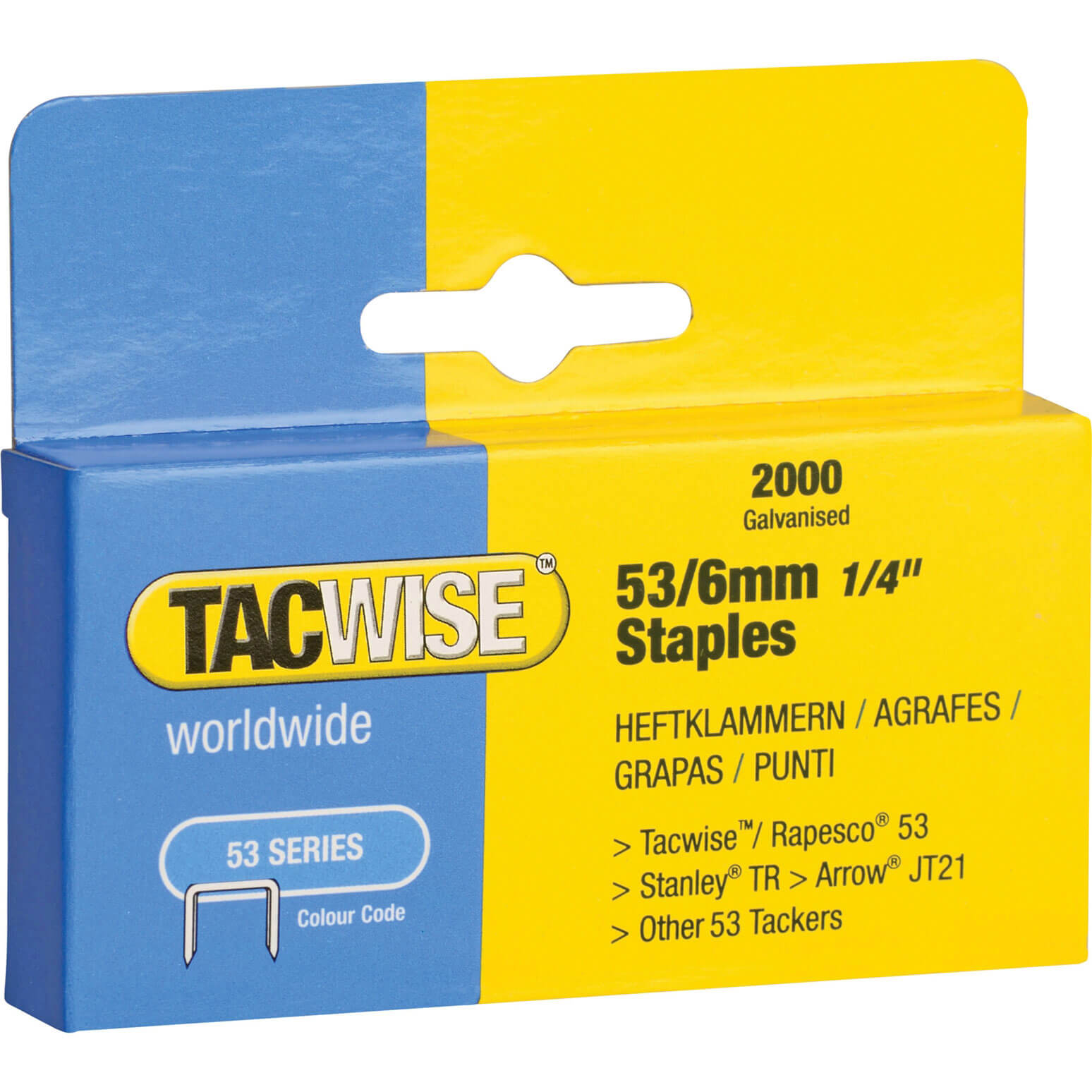 Photo of Tacwise 53/12 Staples 6mm Pack Of 2000