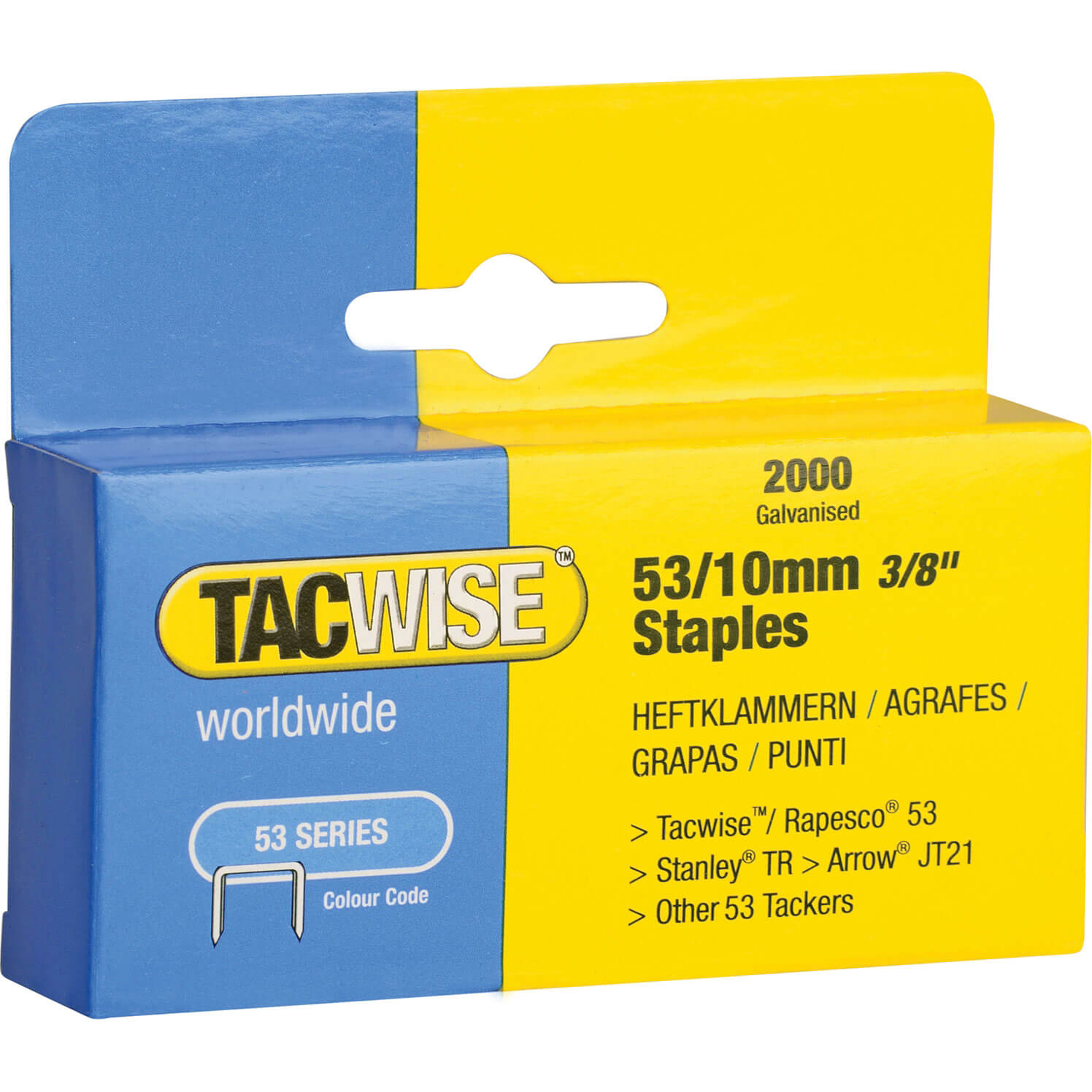 Photo of Tacwise 53/12 Staples 10mm Pack Of 2000