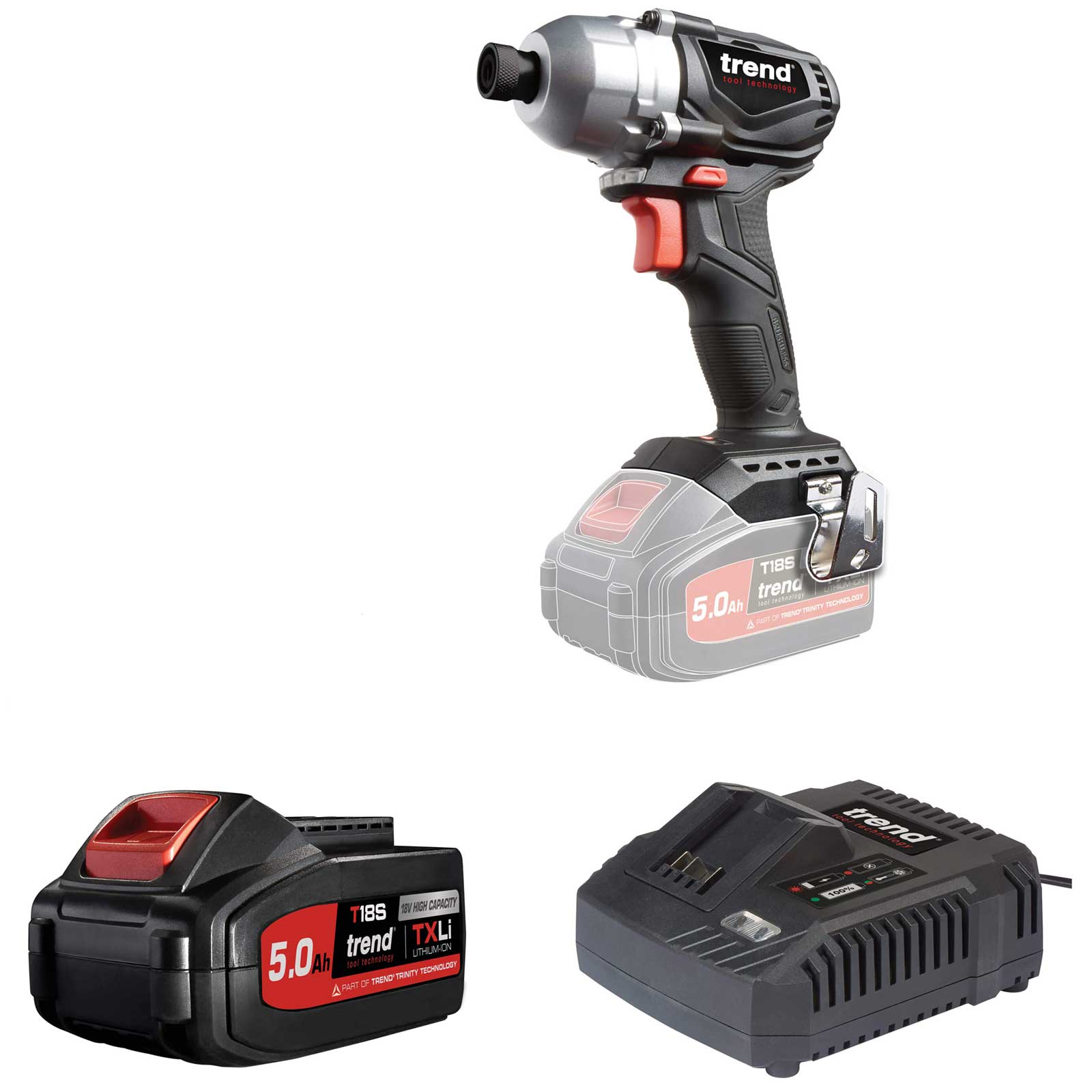 Photo of Trend T18s/idb 18v Cordless Brushless Impact Driver 1 X 5ah Li-ion Charger No Case