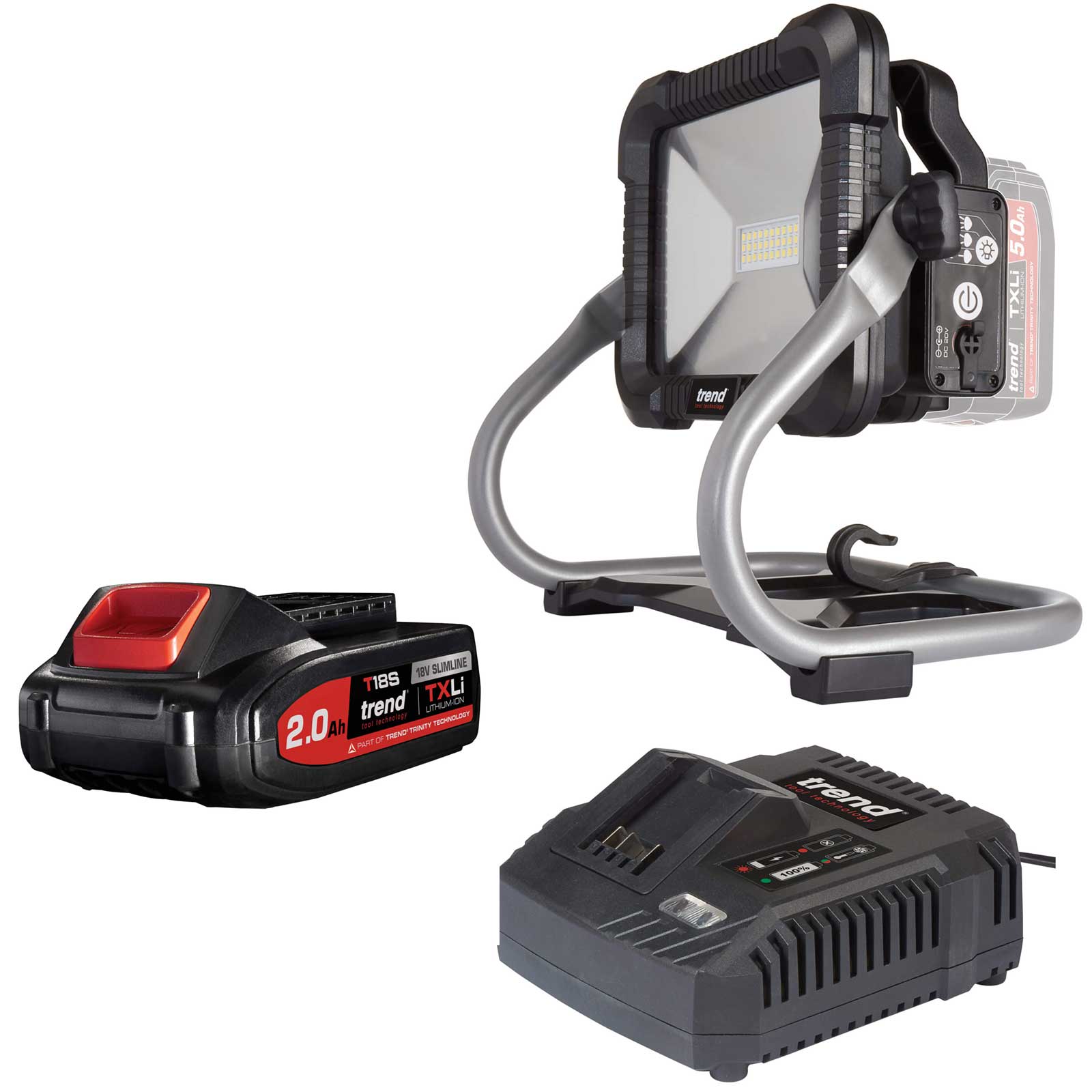 Photo of Trend T18s/slb 18v Cordless Led Area Work Light 1 X 2ah Li-ion Charger No Case