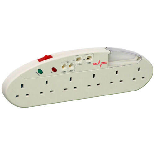 Photo of Extension Lead 6 Socket Surge Protected 2m