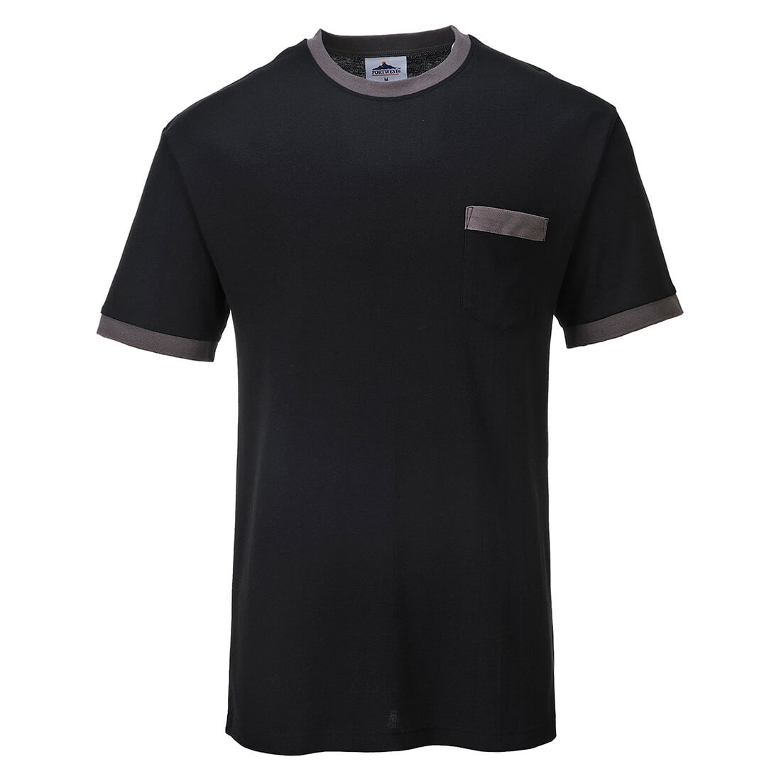 Photo of Portwest Mens Texo Contrast Pocket T Shirt Black M
