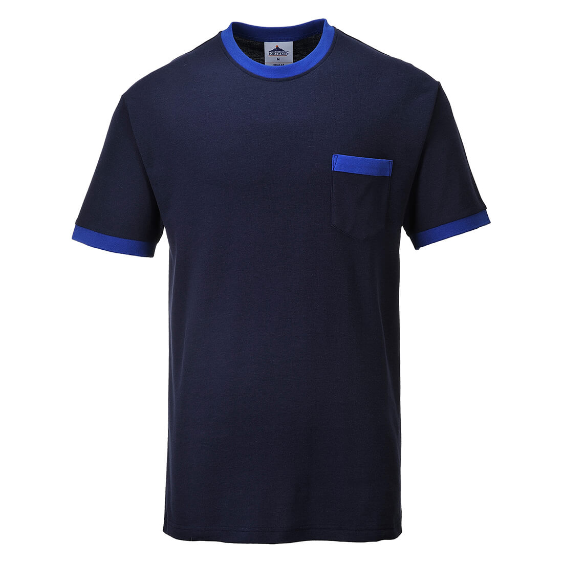 Photo of Portwest Mens Texo Contrast Pocket T Shirt Navy 3xl