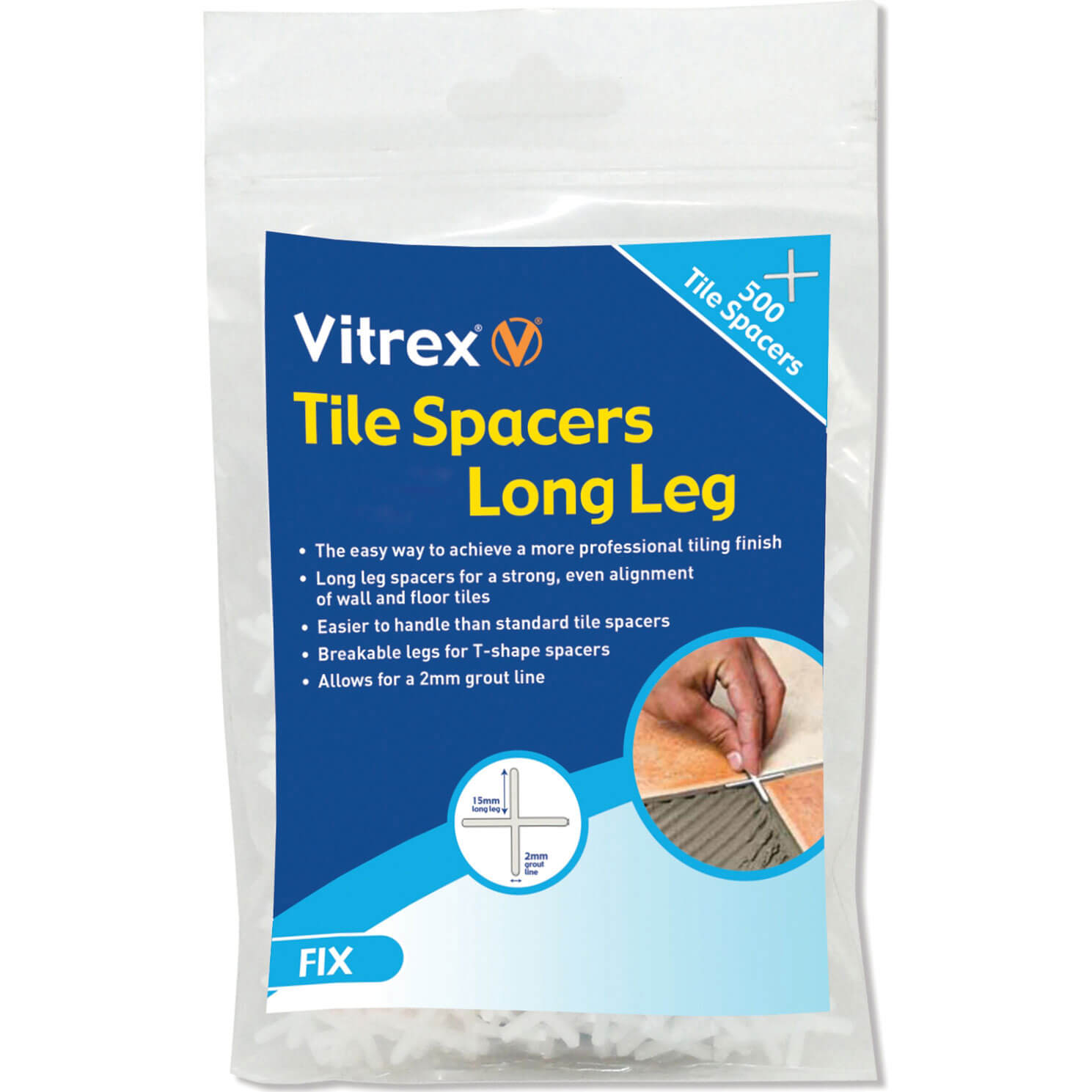 Photo of Vitrex Long Leg Tile Spacers 5mm Pack Of 500