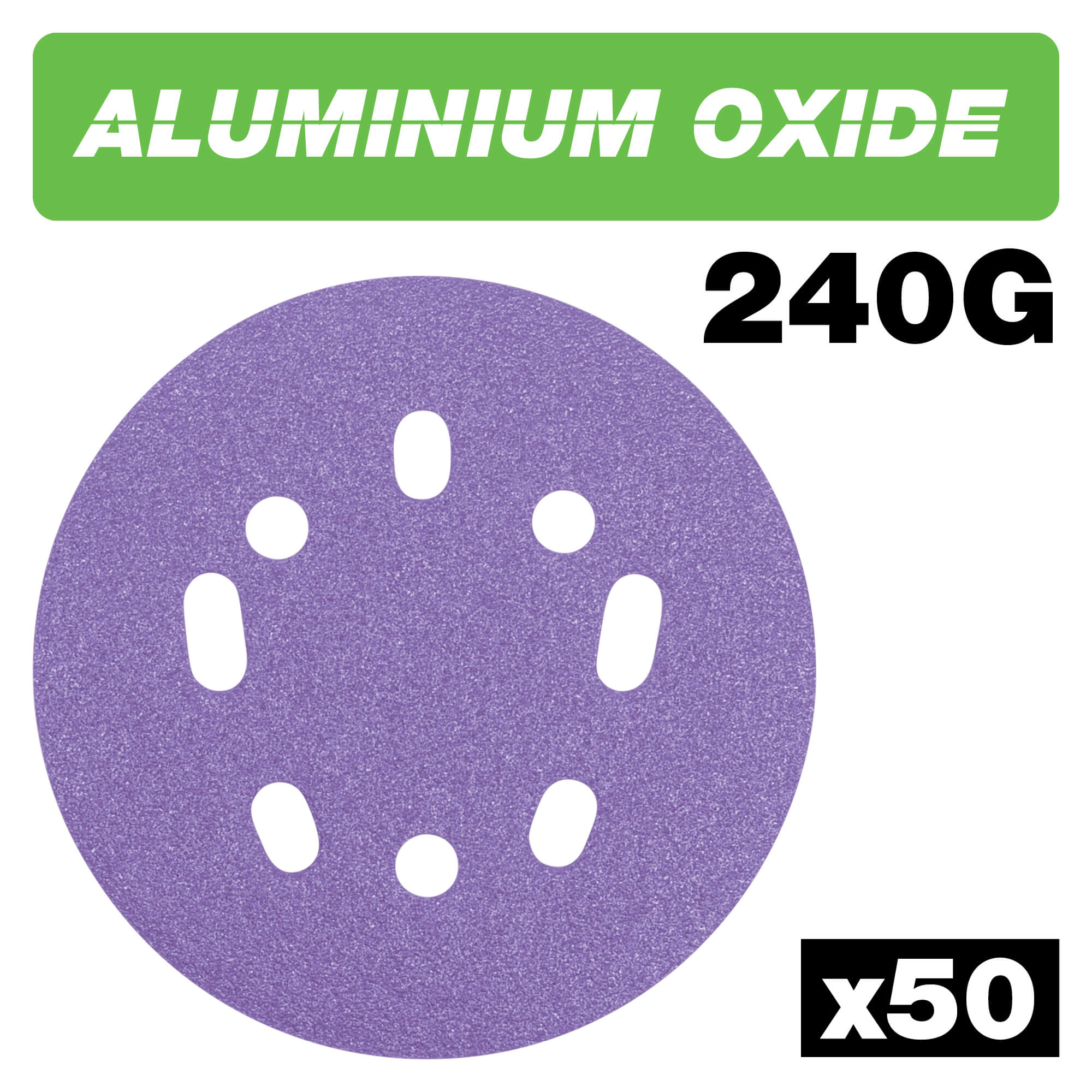 Photo of Trend Aluminium Oxide Random Orbital Sanding Disc 125mm 125mm 240g Pack Of 50