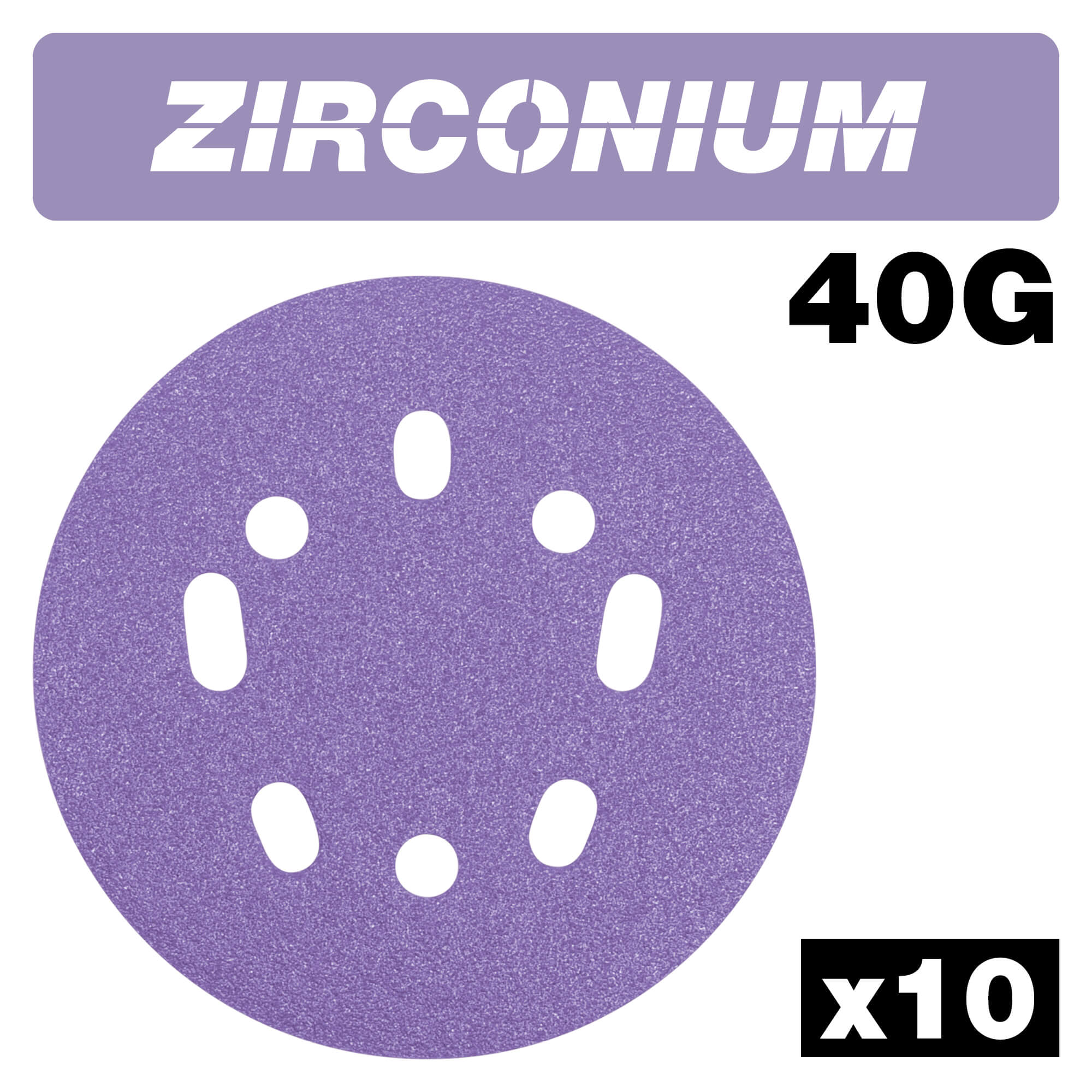 Photo of Trend Zirconium Random Orbital Sanding Disc 125mm 125mm 40g Pack Of 10