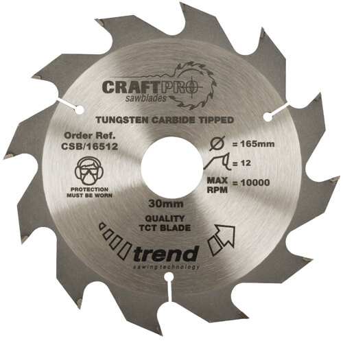 Photo of Trend Craftpro Wood Cutting Saw Blade 190mm 12t 30mm