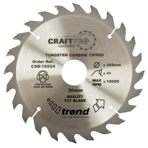 Photo of Trend Craftpro Wood Cutting Saw Blade 134mm 24t 20mm
