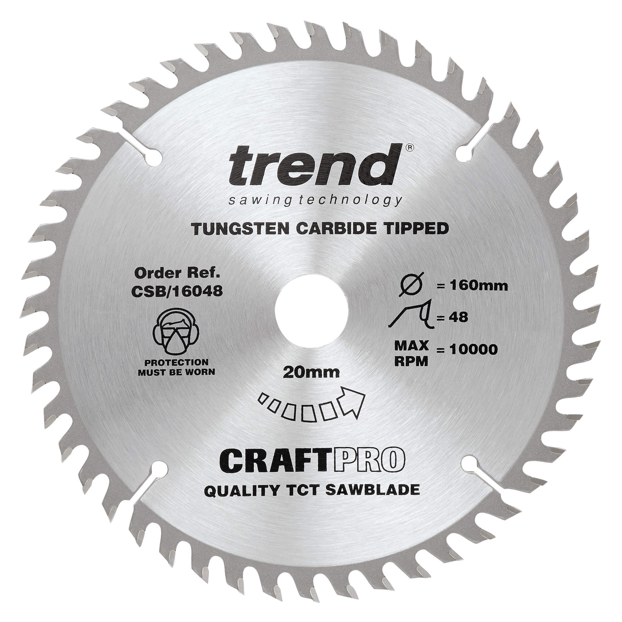 Photo of Trend Craftpro Wood Cutting Saw Blade 160mm 48t 20mm