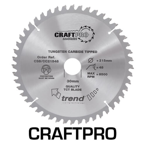 Photo of Trend Craftpro Wood Cutting Mitre Saw Blade 215mm 48t 30mm