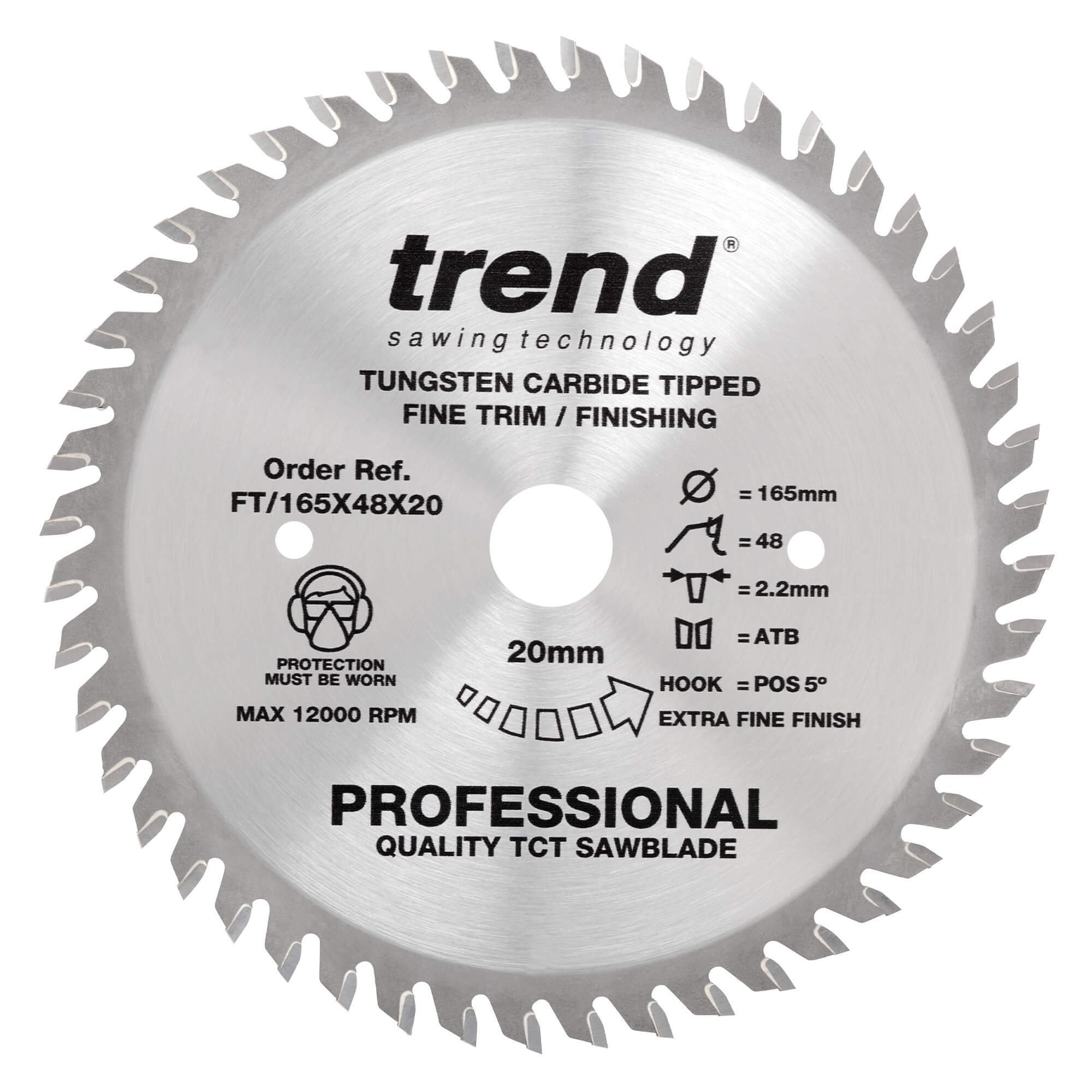 Photo of Trend Professional Wood Cutting Saw Blade 165mm 48t 20mm