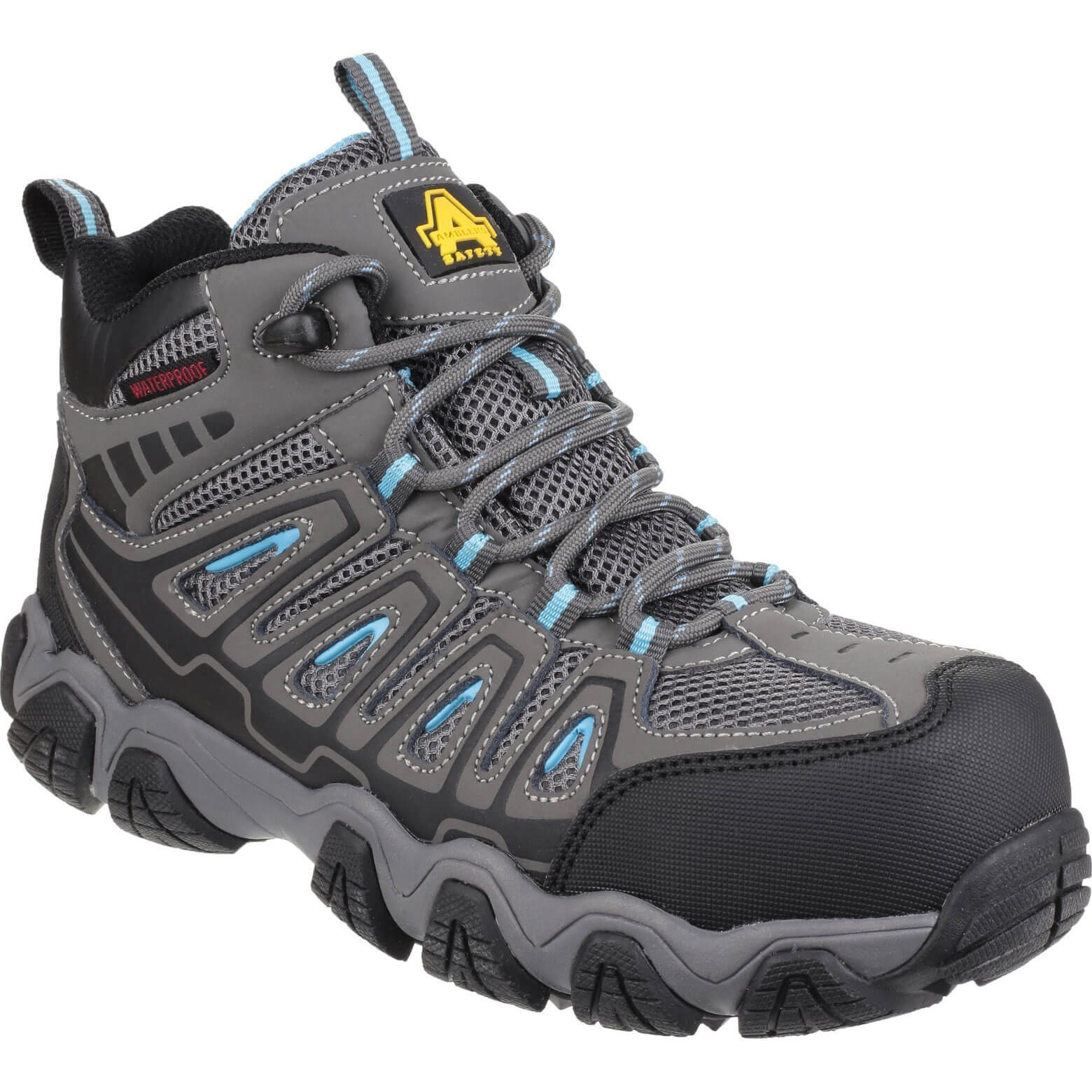 Photo of Amblers Safety As802 Waterproof Non-metal Ladies Safety Hiker Grey Size 3