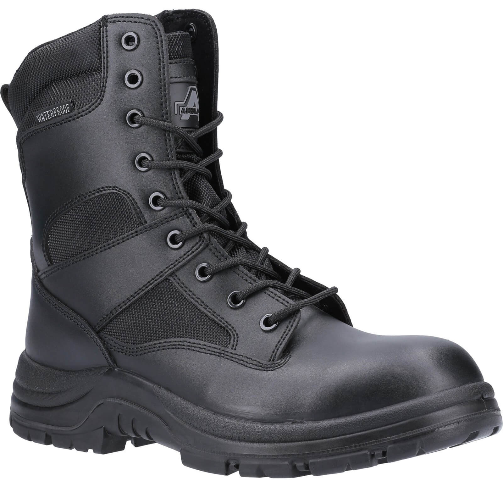 Photo of Amblers Mens Safety Combat Hi-leg Waterproof Metal Free Boots Black Size 8