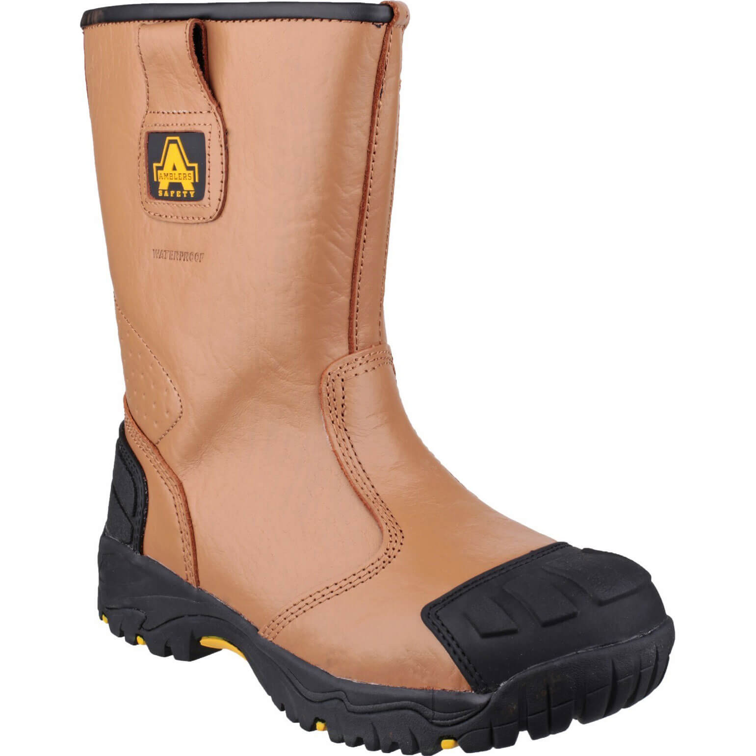 Photo of Amblers Mens Safety Fs143 Waterproof Safety Rigger Boots Tan Size 14