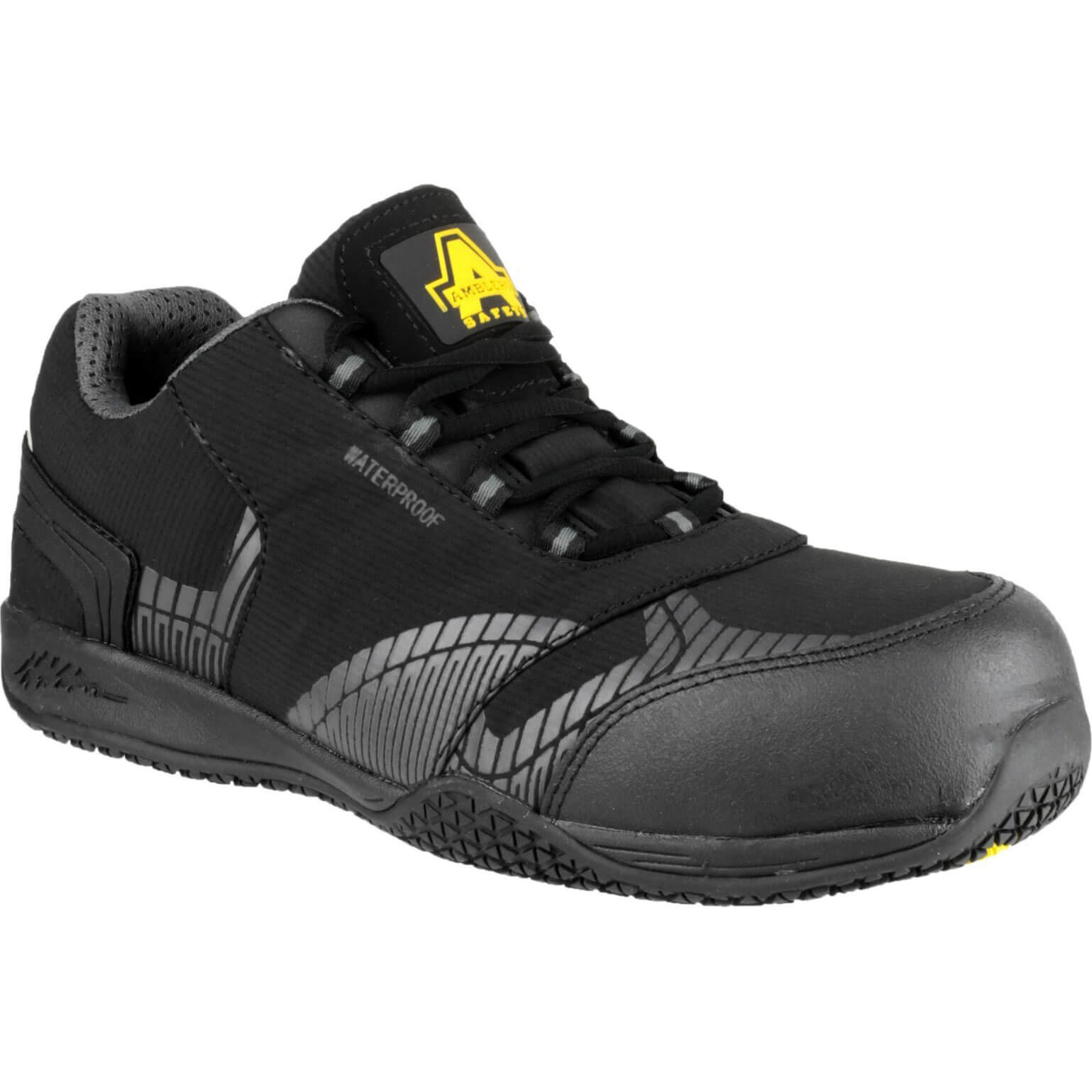 Photo of Amblers Safety Fs29c Waterproof Metal Free Non Leather Safety Trainer Black Size 7