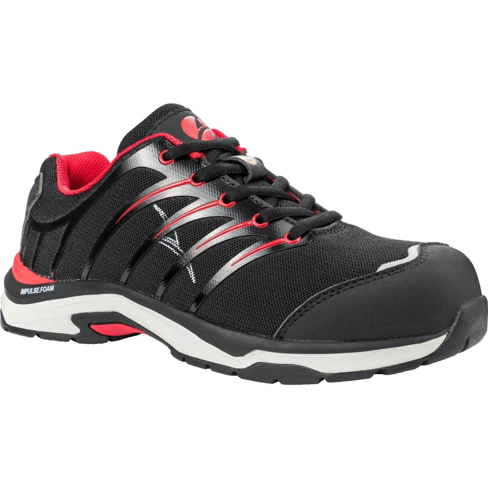 Photo of Albatros Twist Low Lace Up Safety Shoe Black / Red Size 5